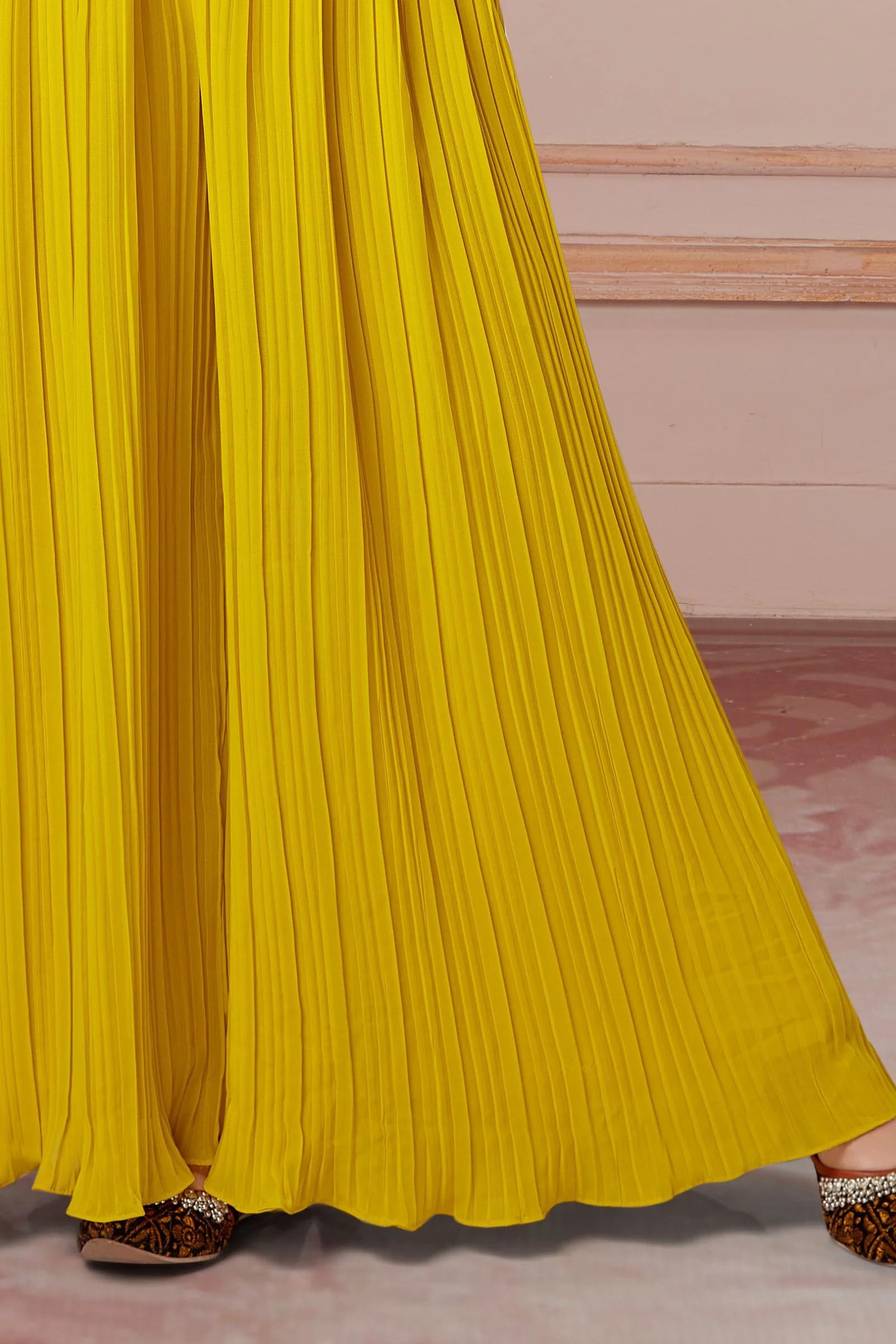 GarbGlide White Palazzo Set for Girl - Image 4