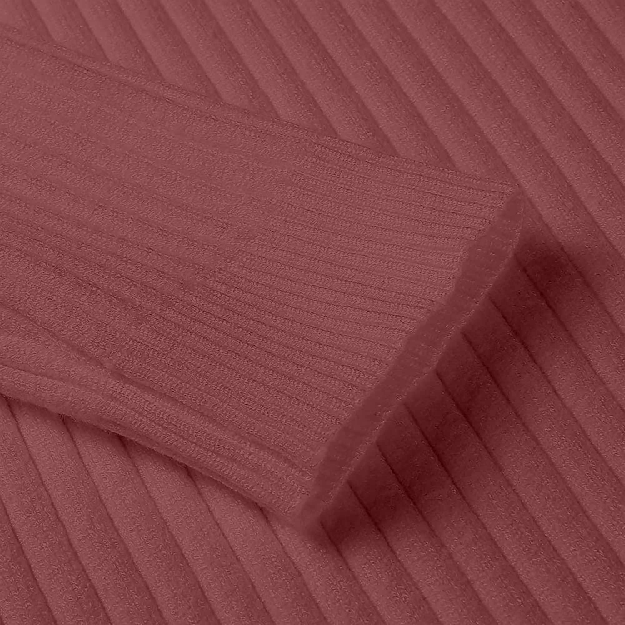 NORTHWIND Men's High Neck Cotton T-Shirt - Brick Red - Image 4