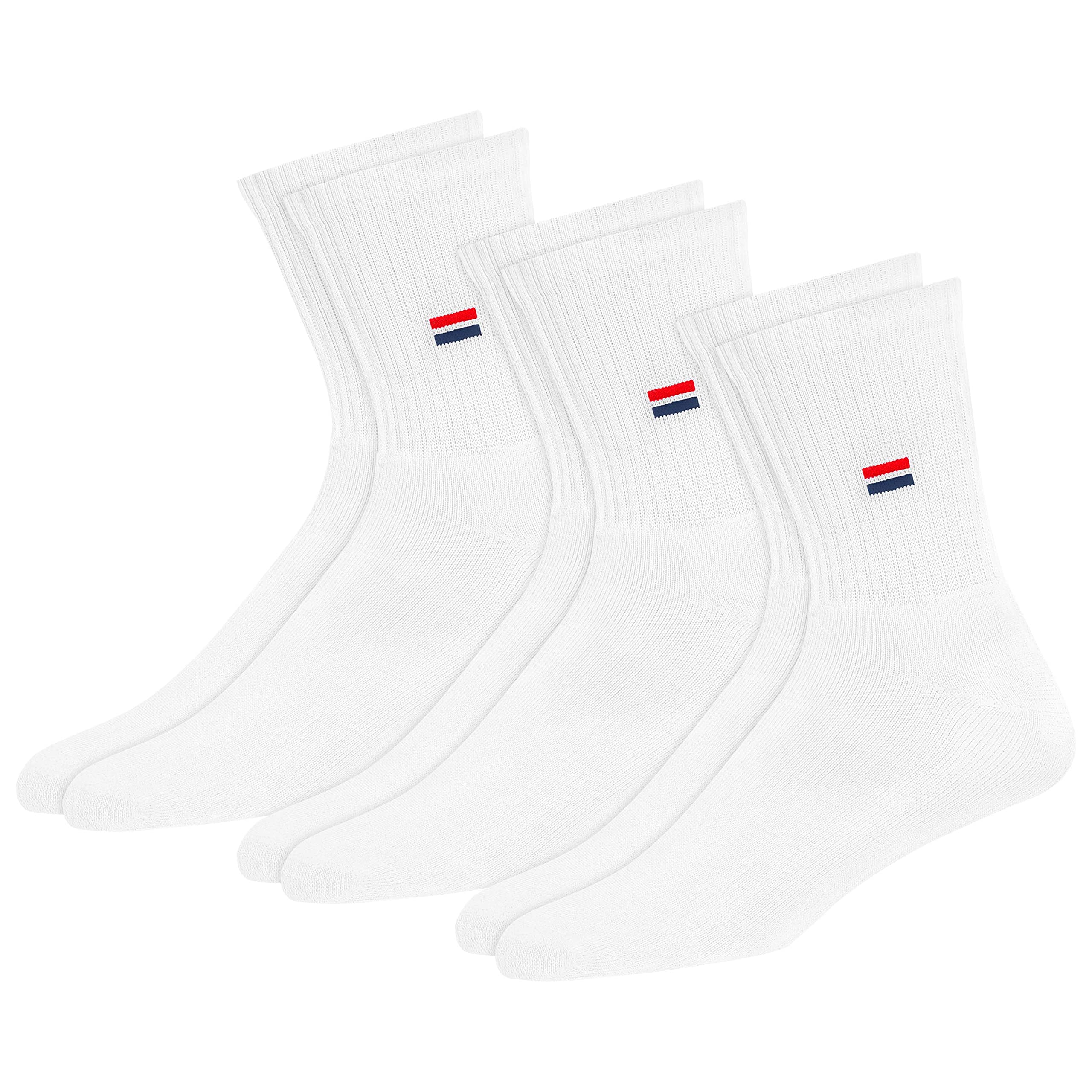 NAVYSPORT Men's Crew Length Socks - Cotton