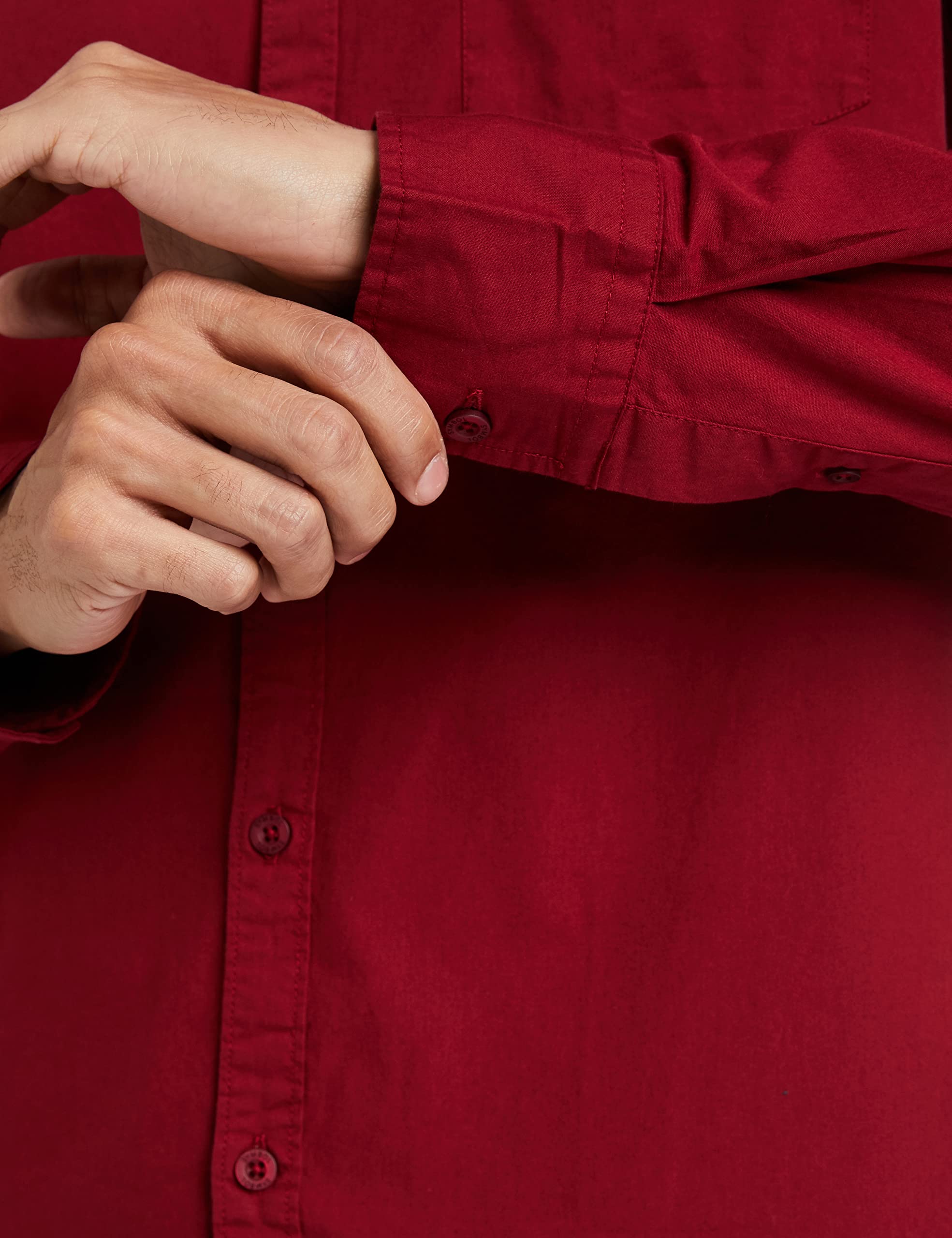 Symbol Cotton Shirt for Men - Maroon - Image 5