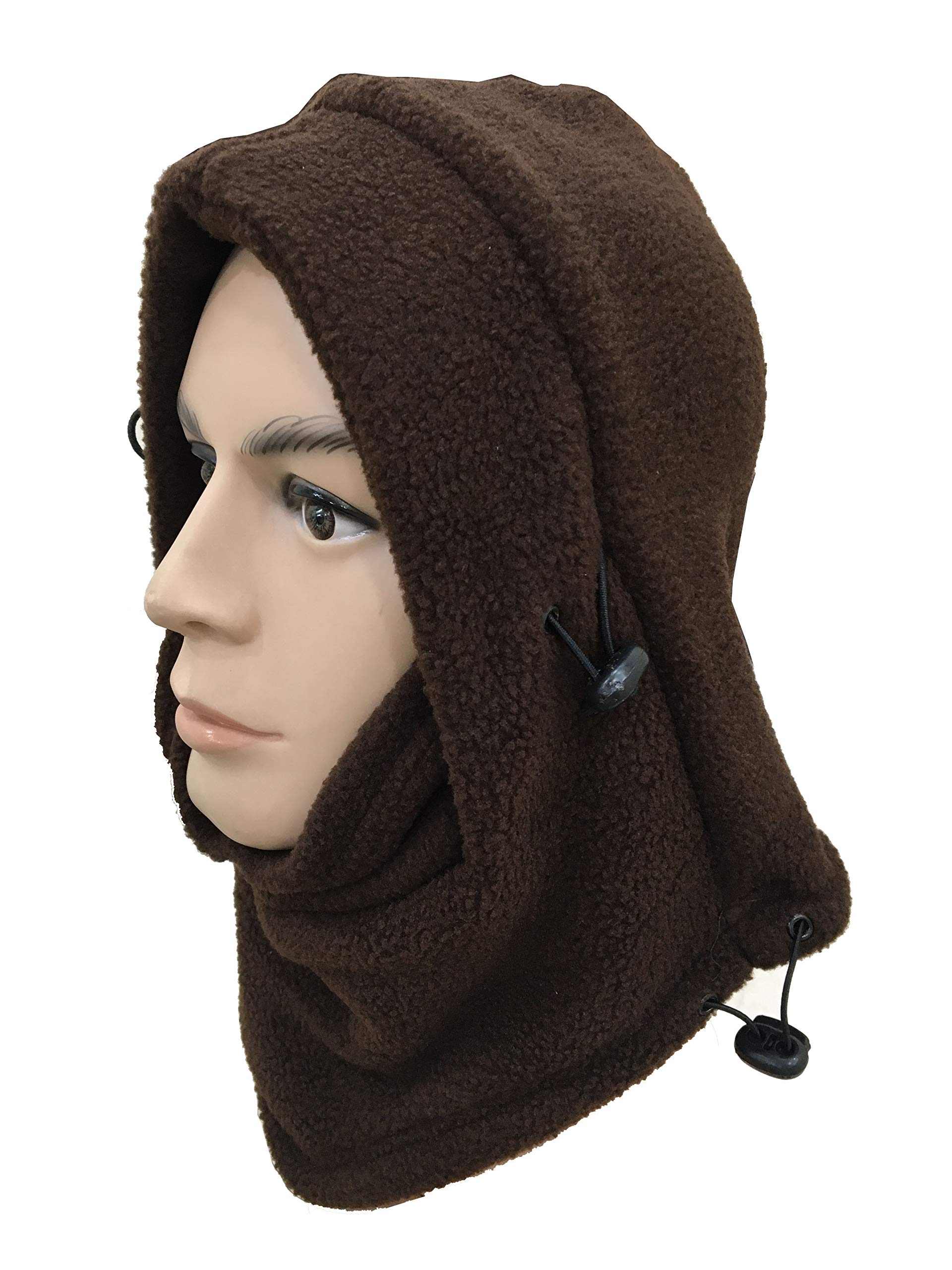 Gajraj Unisex Polar Fleece Face Mask - Brown - Image 3