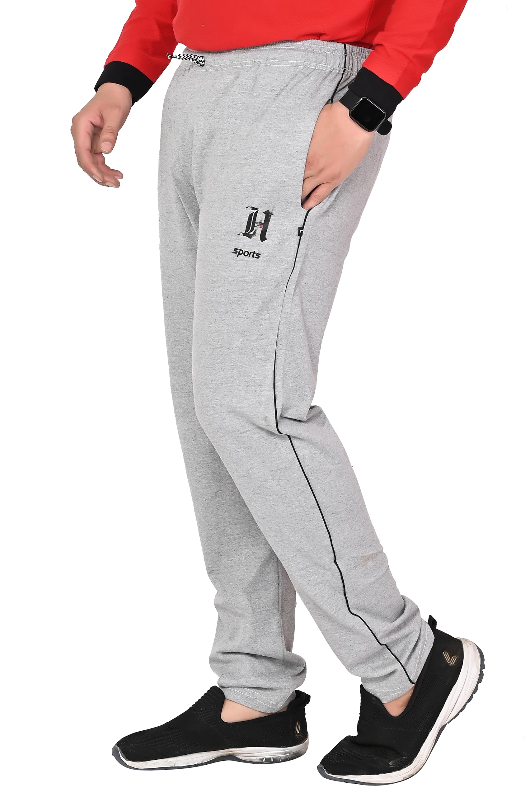 GarbGlide Men's Cotton Piping Pyjama - Grey
