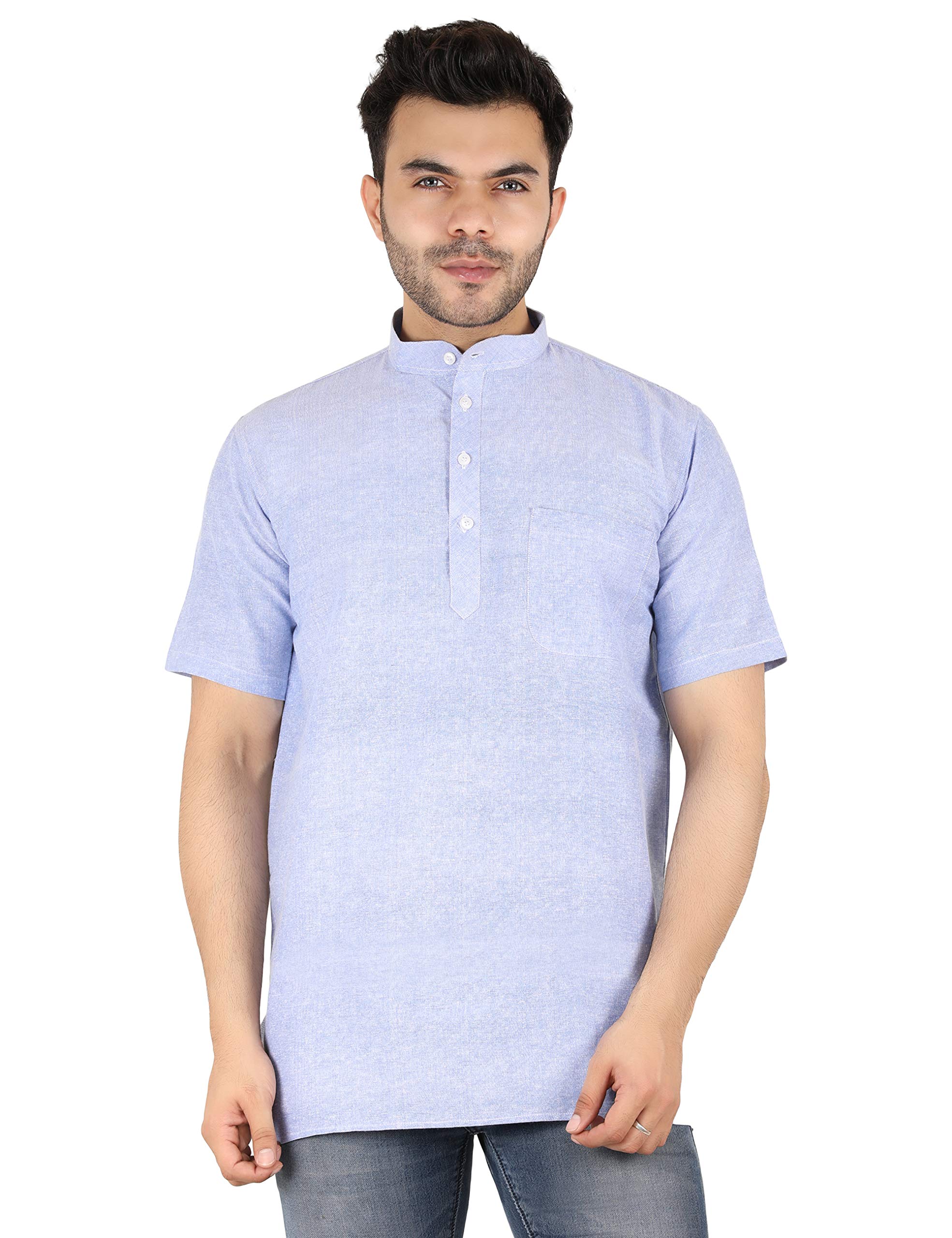 CHIKAN Men Cotton Kurta Half Sleeves