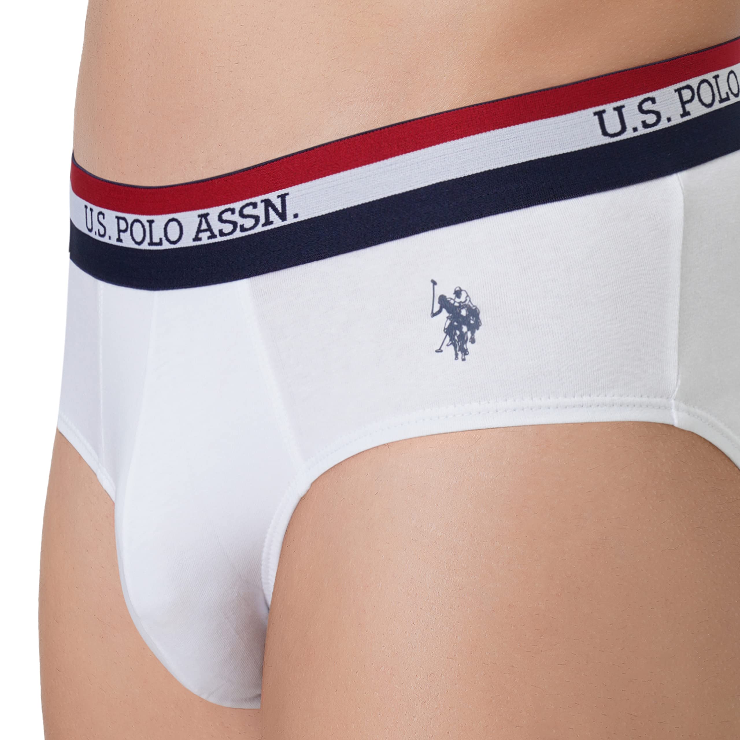 U.S. Polo Assn Men's Cotton Briefs - Red/White - Image 5