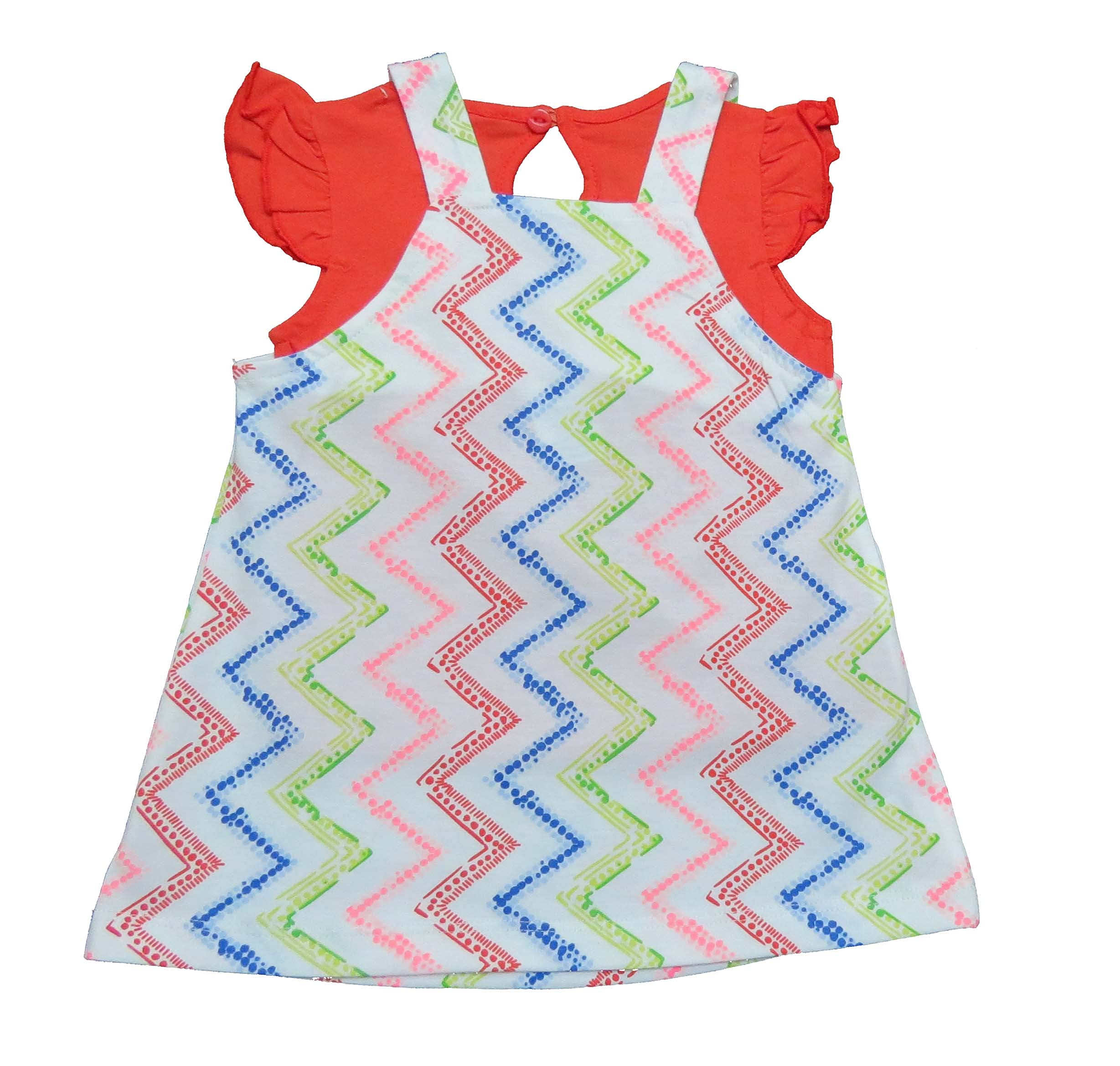Clothe Funn New Born Baby Girl Dress - White Coral - Image 3