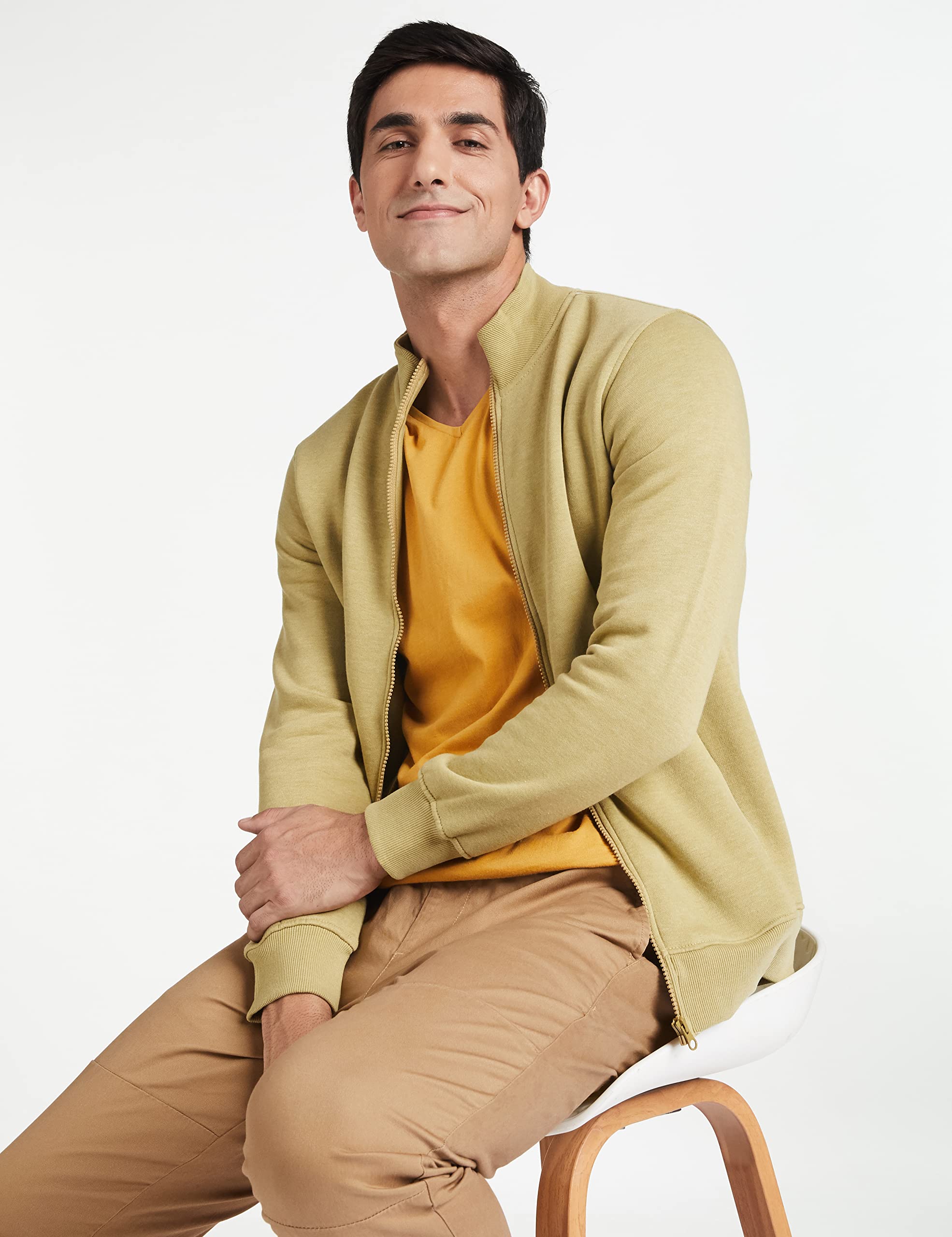Symbol Men's Cotton Blend Sweatshirt - Ecru Olive Mel - Image 3