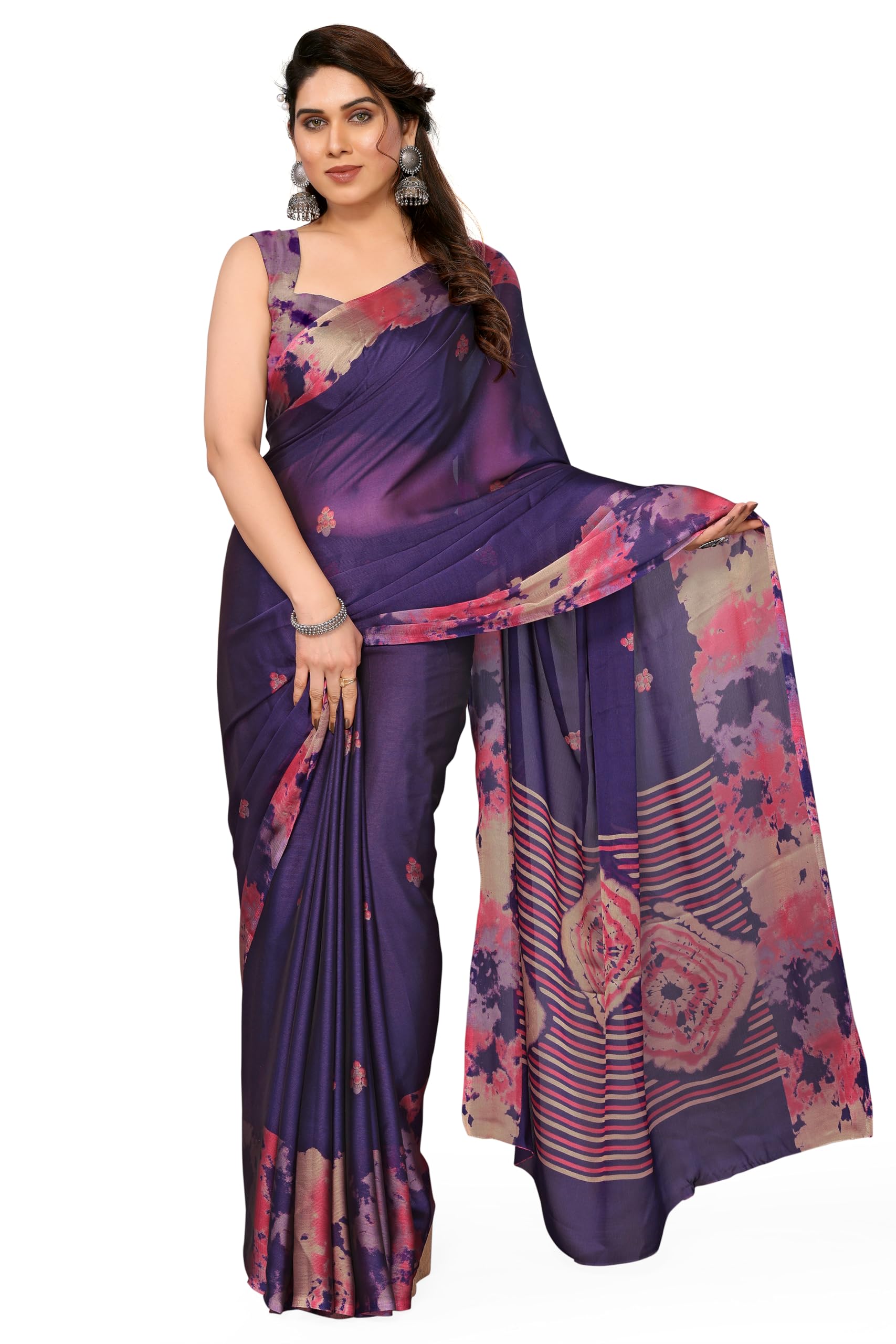 MIRCHI FASHION Chiffon Georgette Tie Dye Saree for Women