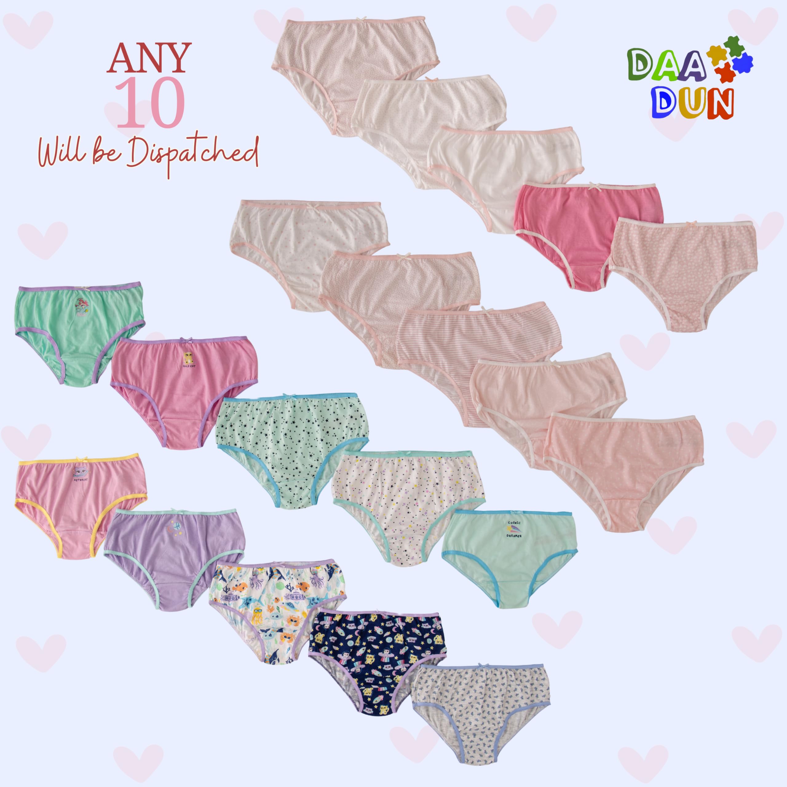 DAADUN Girl's Graphic Prints Briefs - Multicolor - Image 4