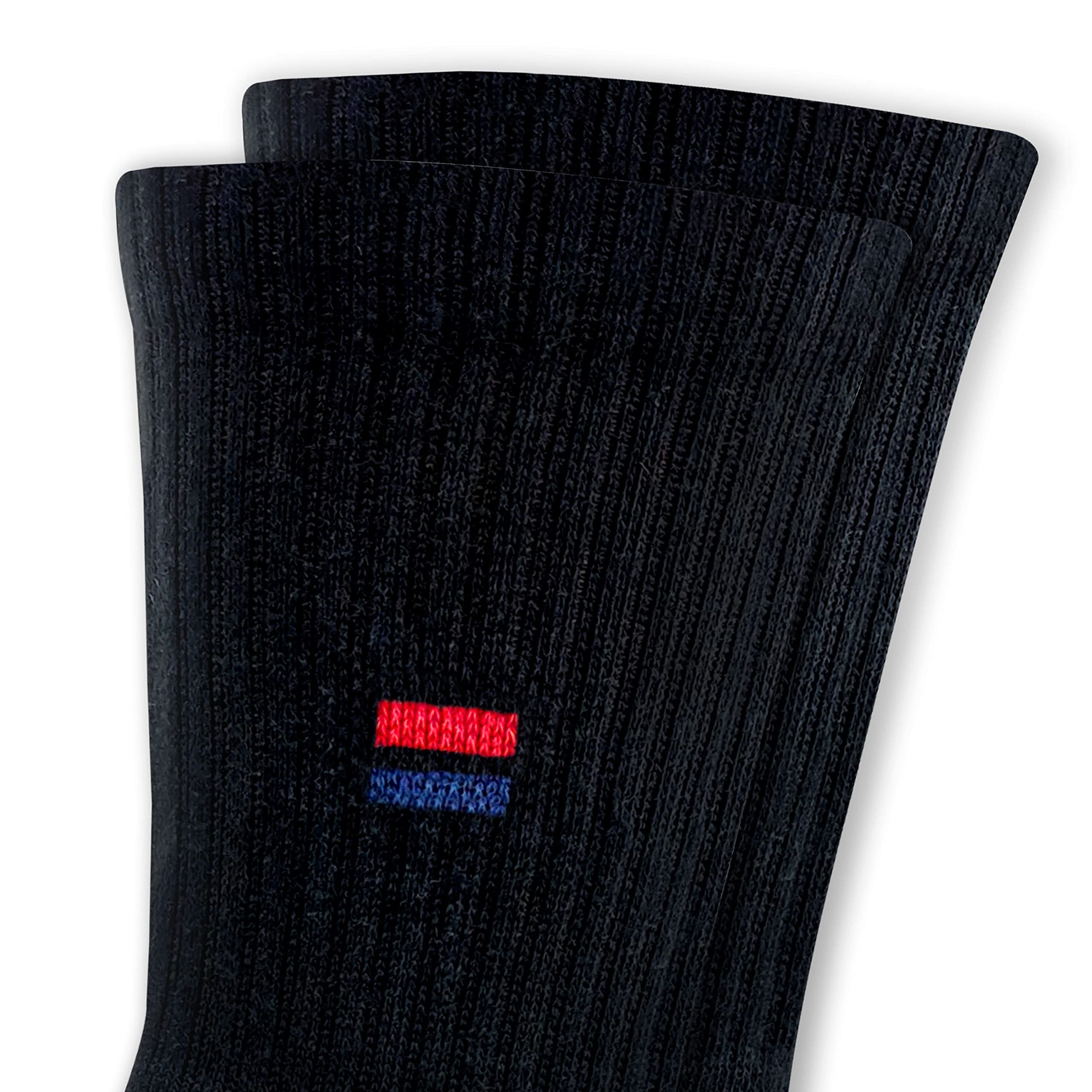 NAVYSPORT Men's Black Crew Socks - Image 4