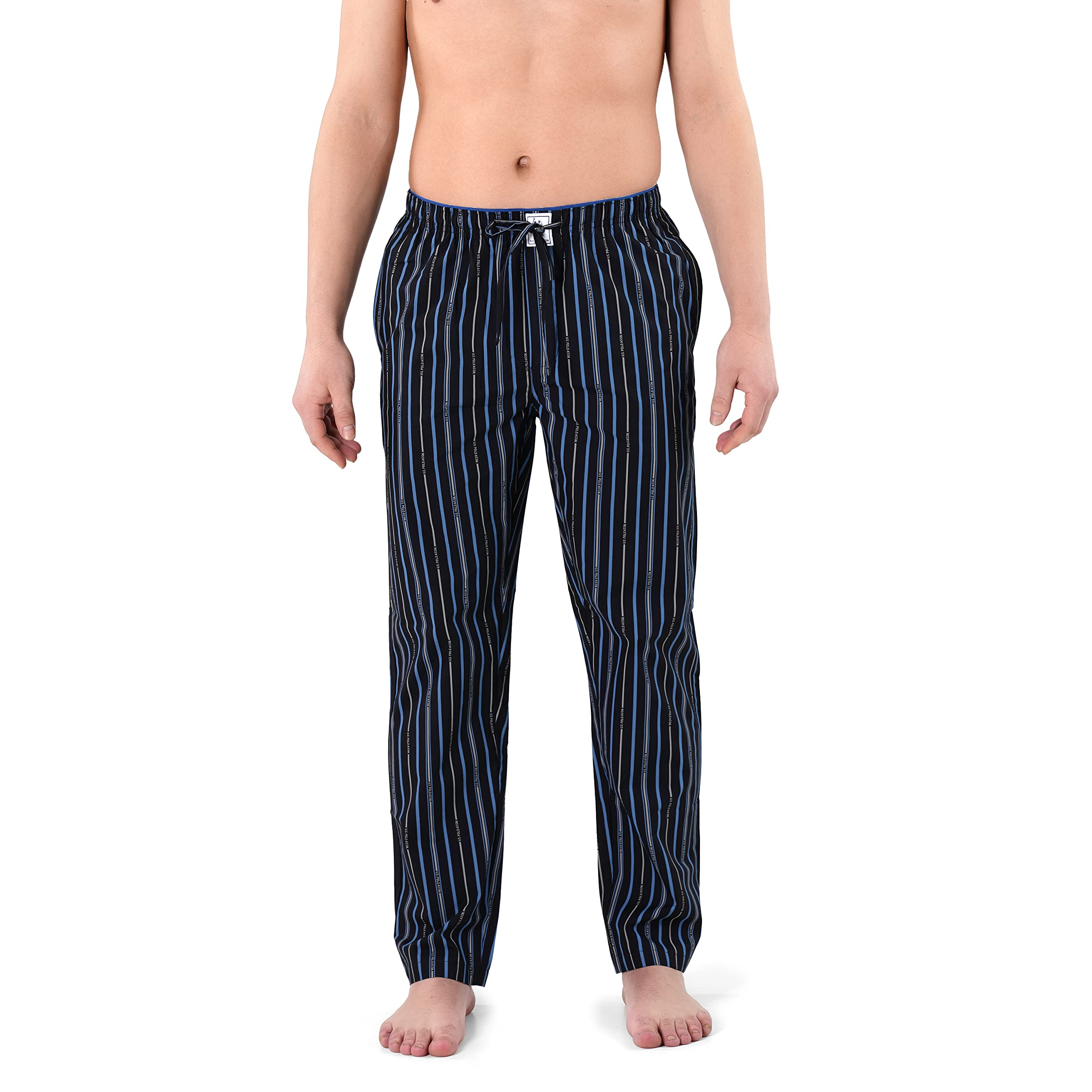 U. S. Polo Assn. Mens Cotton Iyad Lounge Pants - Black