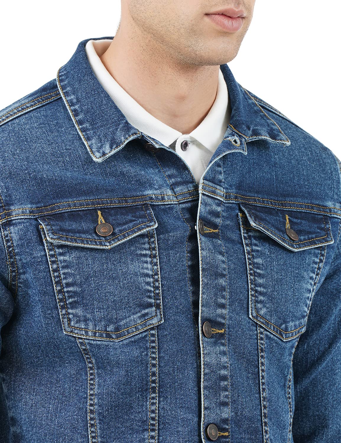 INKD Men's Stretch Denim Jacket - Indigo - Image 4