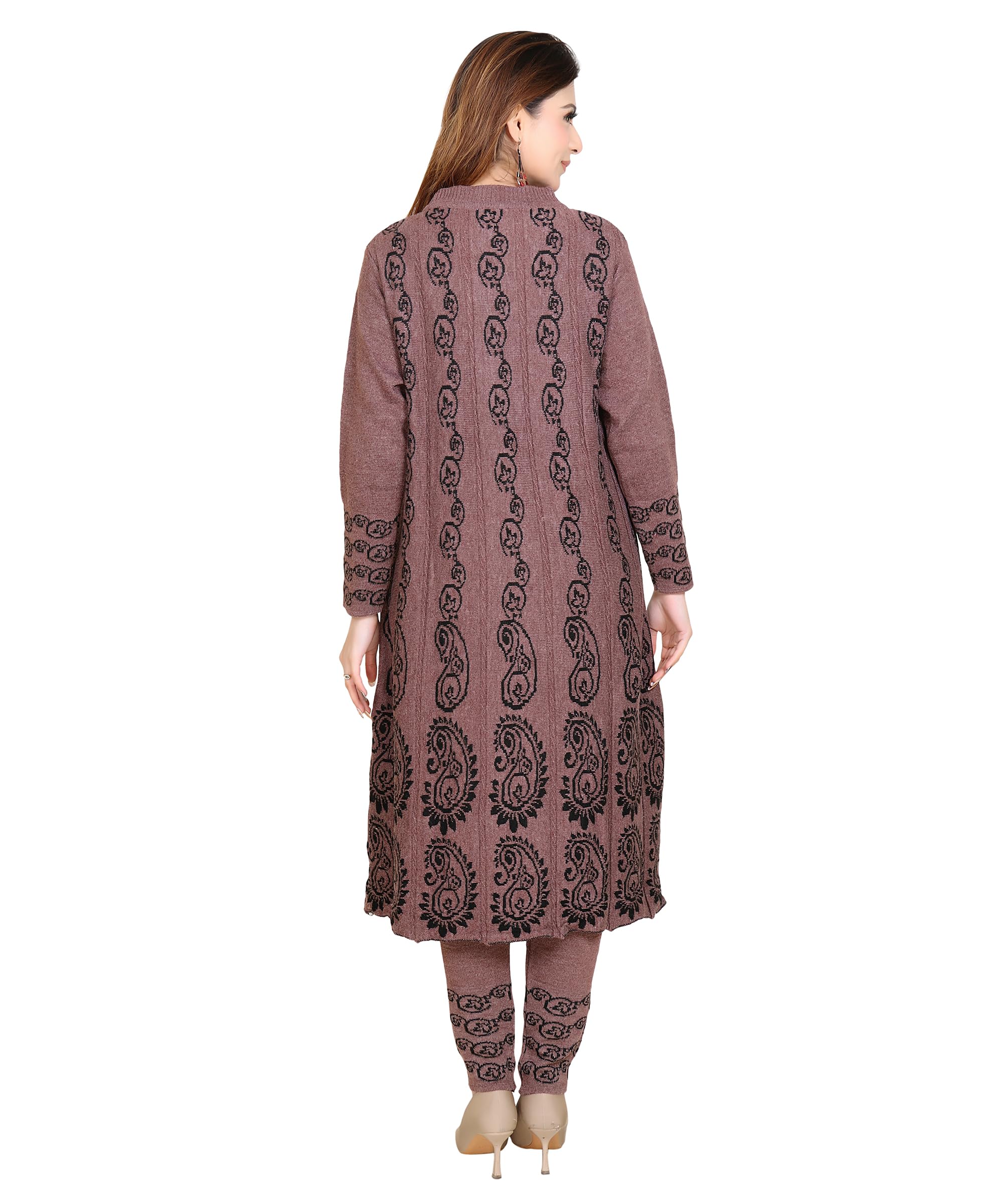 Grand Line Women's Acrylic Kurta with Palazzo Set - Dark - Image 5