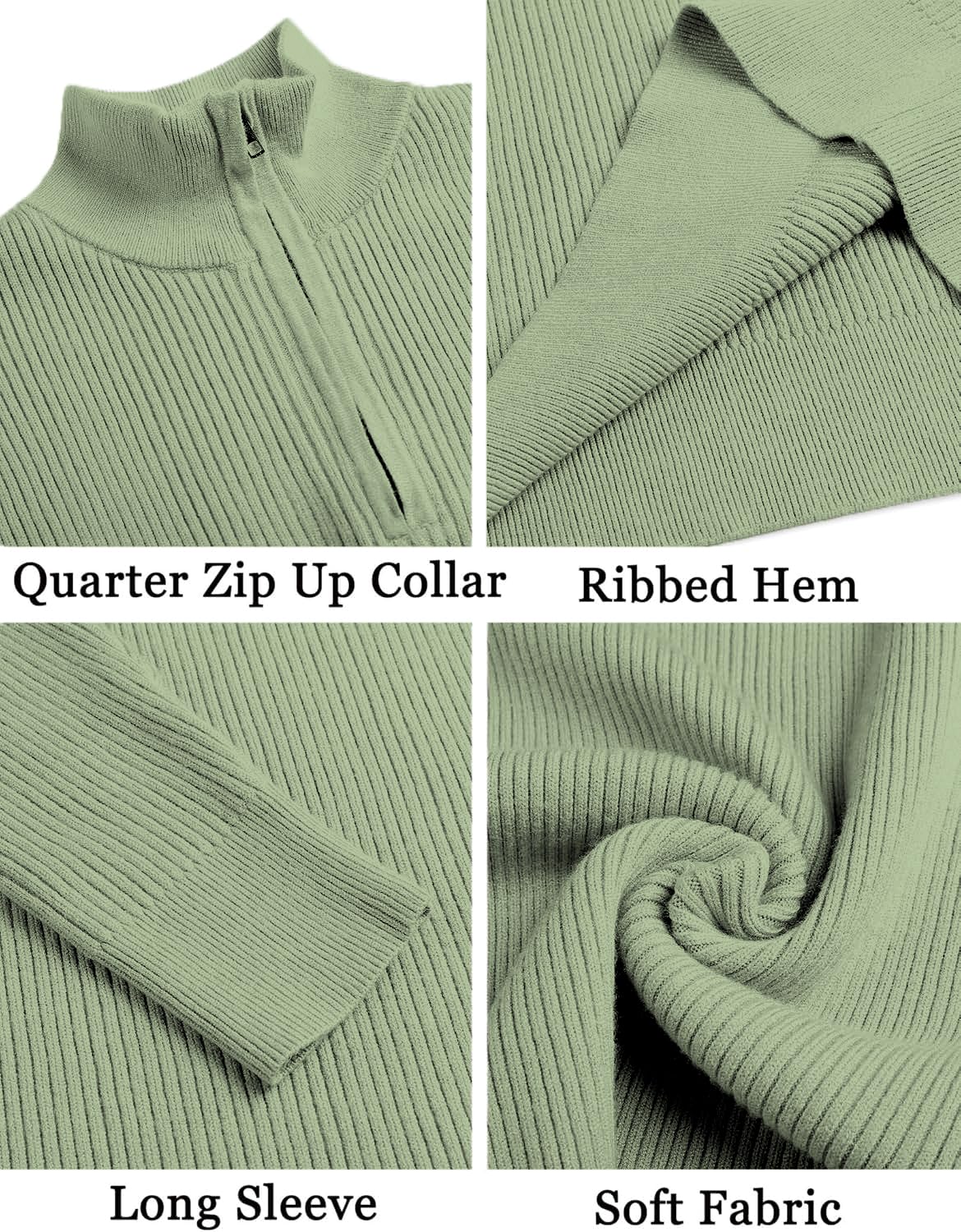 DENIMHOLIC Men's Winter Sweater - High Neck Zipper Cotton - Image 5