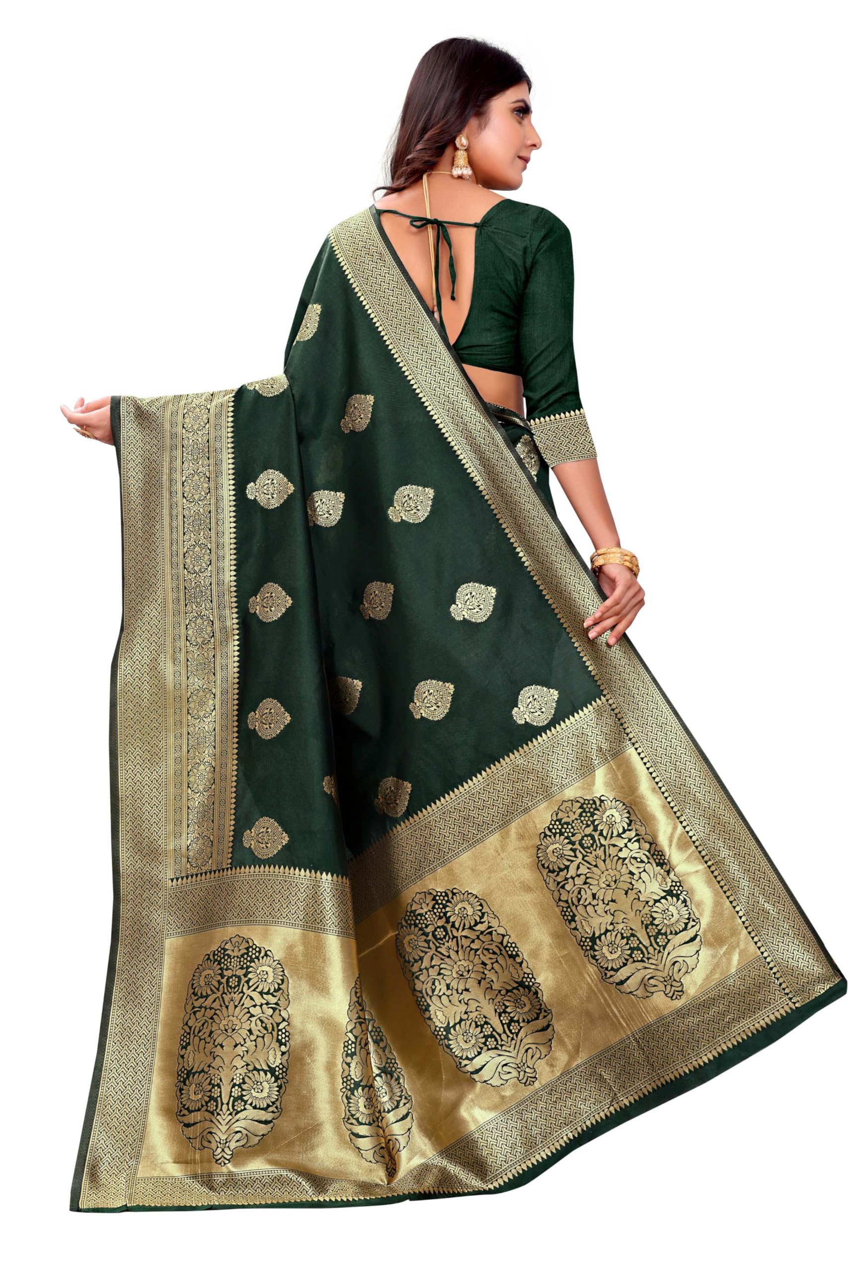 Sugathari Banarasi Kanjivaram Silk Saree for Women - Image 5