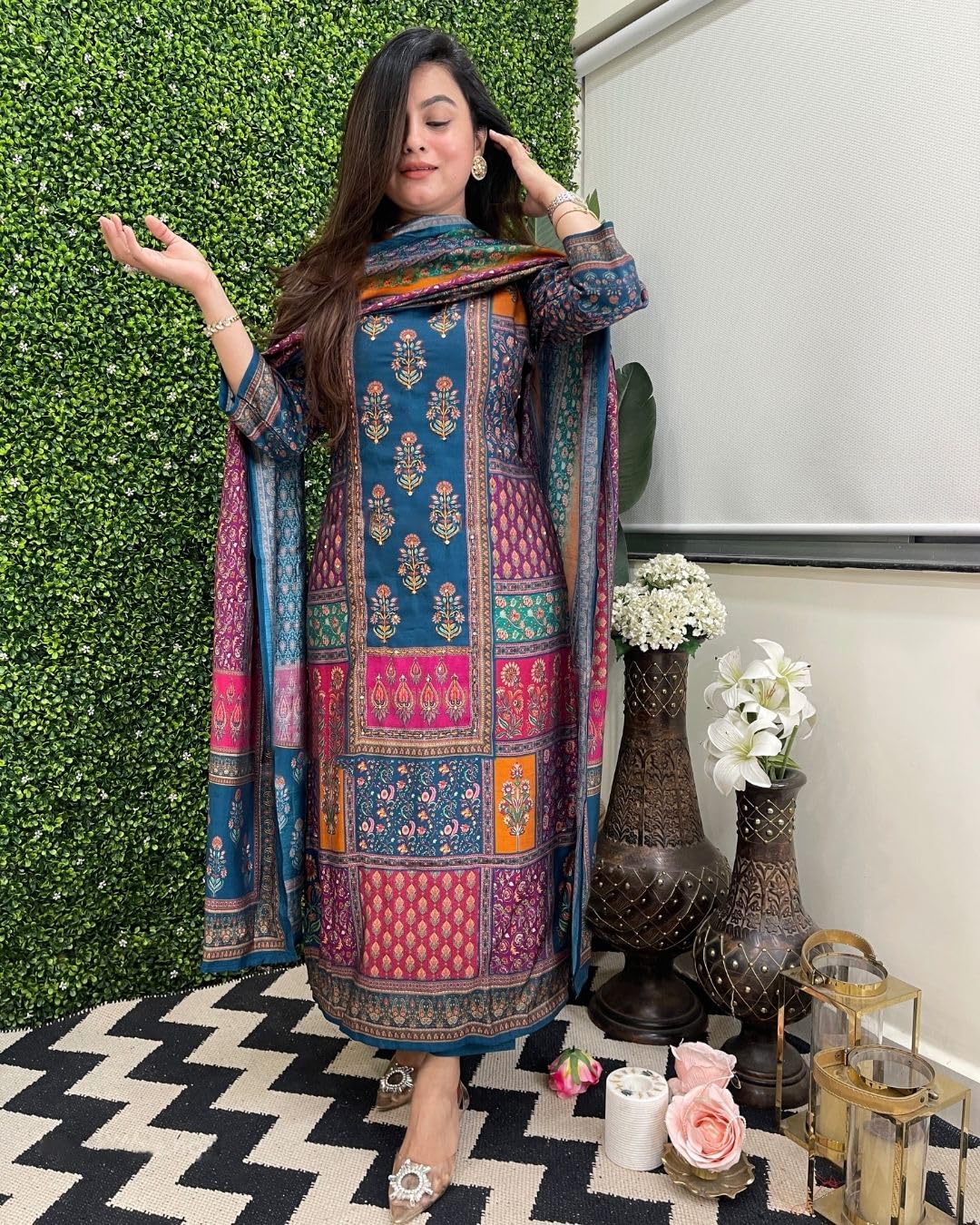 GoSriKi Women's Rayon Viscose Printed Kurta - Image 2