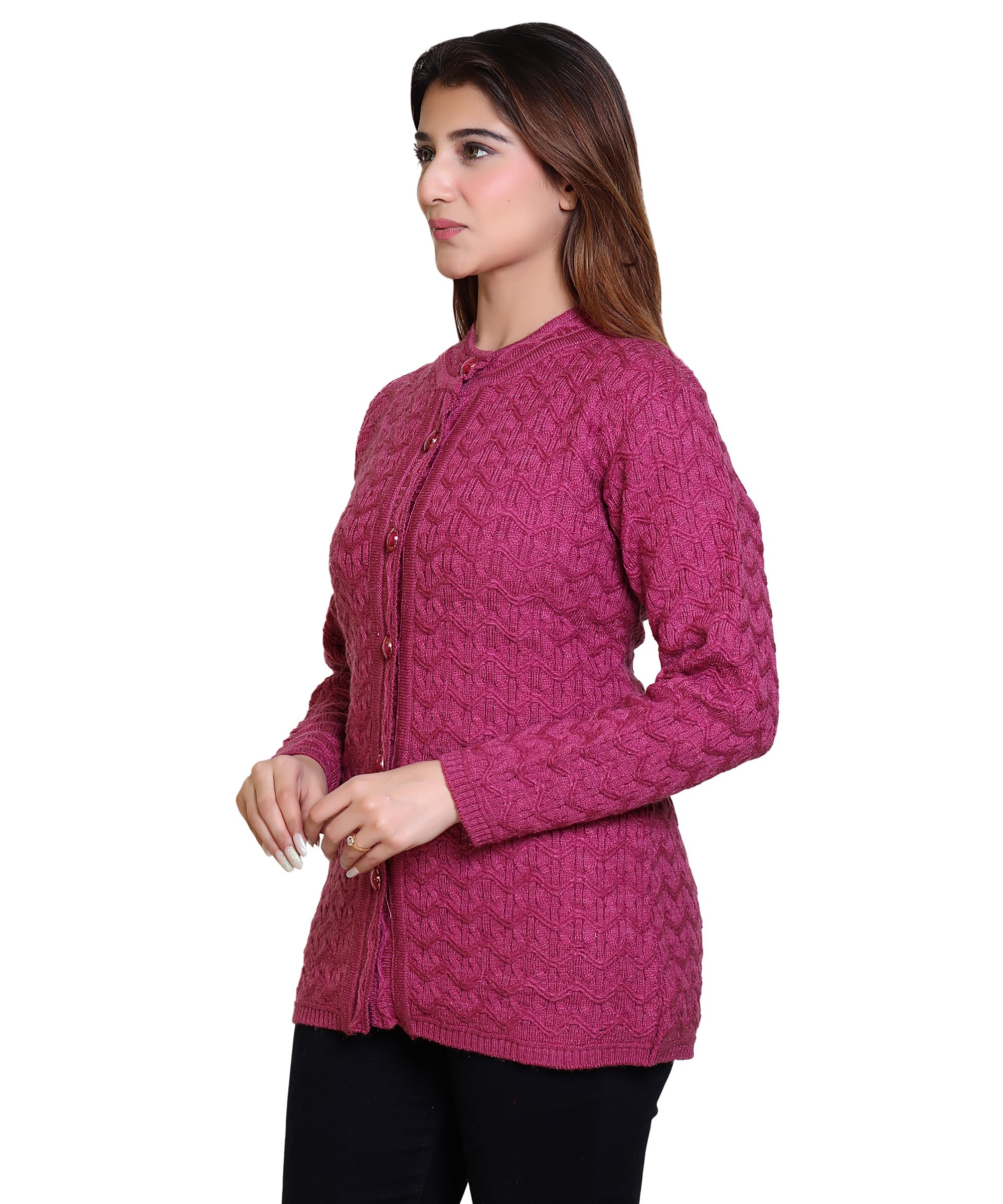 Grand Line Women Acrylic Cardigan Sweater - Image 2