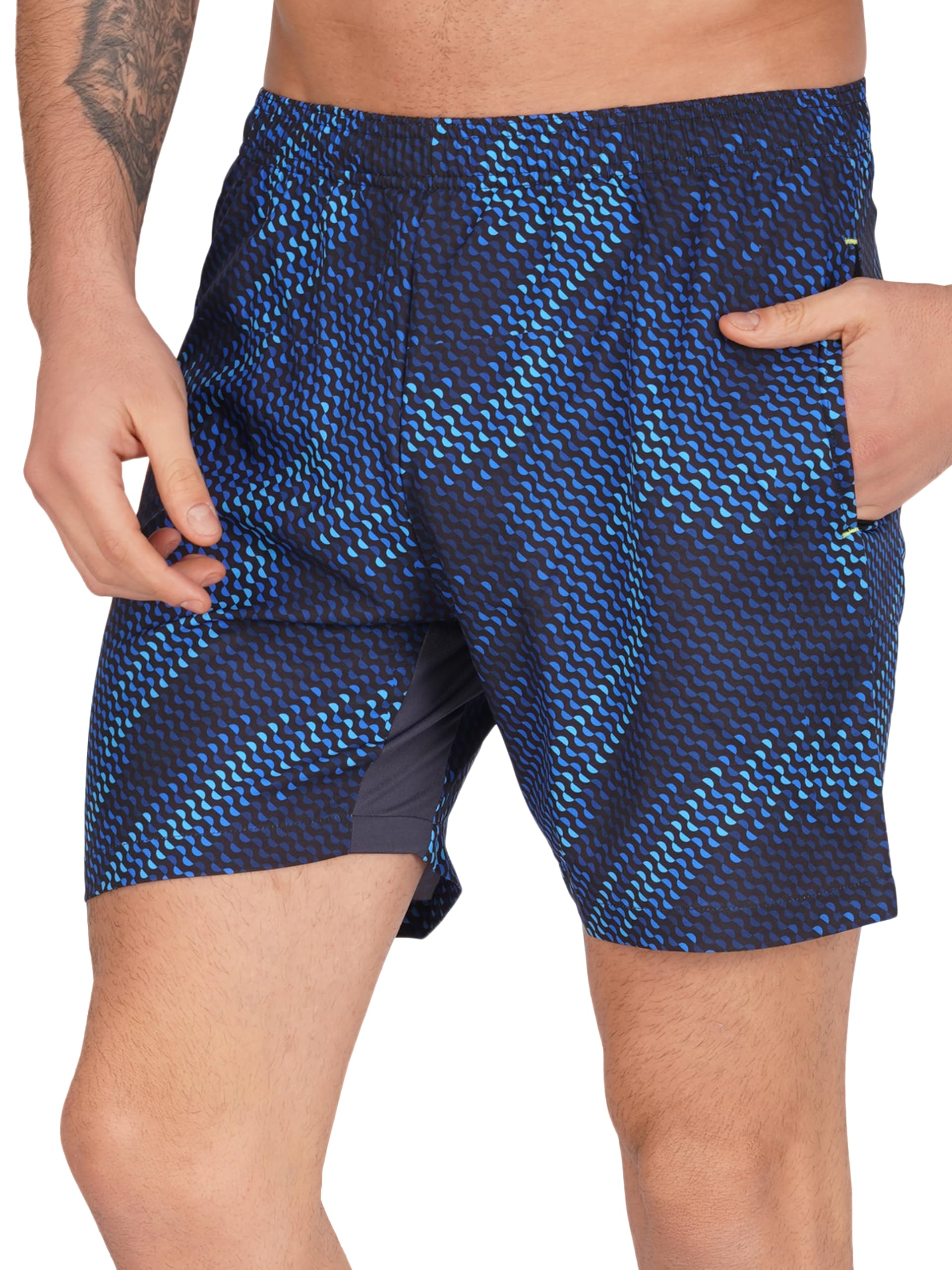 NEVER Mens Swim Trunks with Zipper Pockets