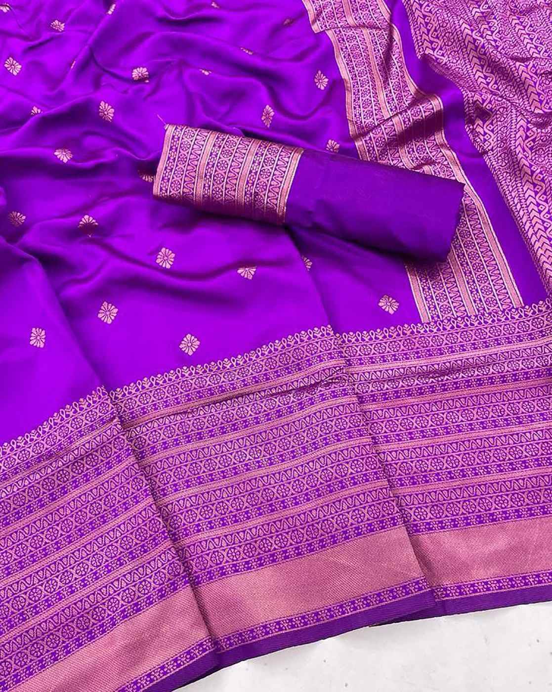 Yashika Women's Banarasi Kanjivaram Cotton Silk Saree - Image 5