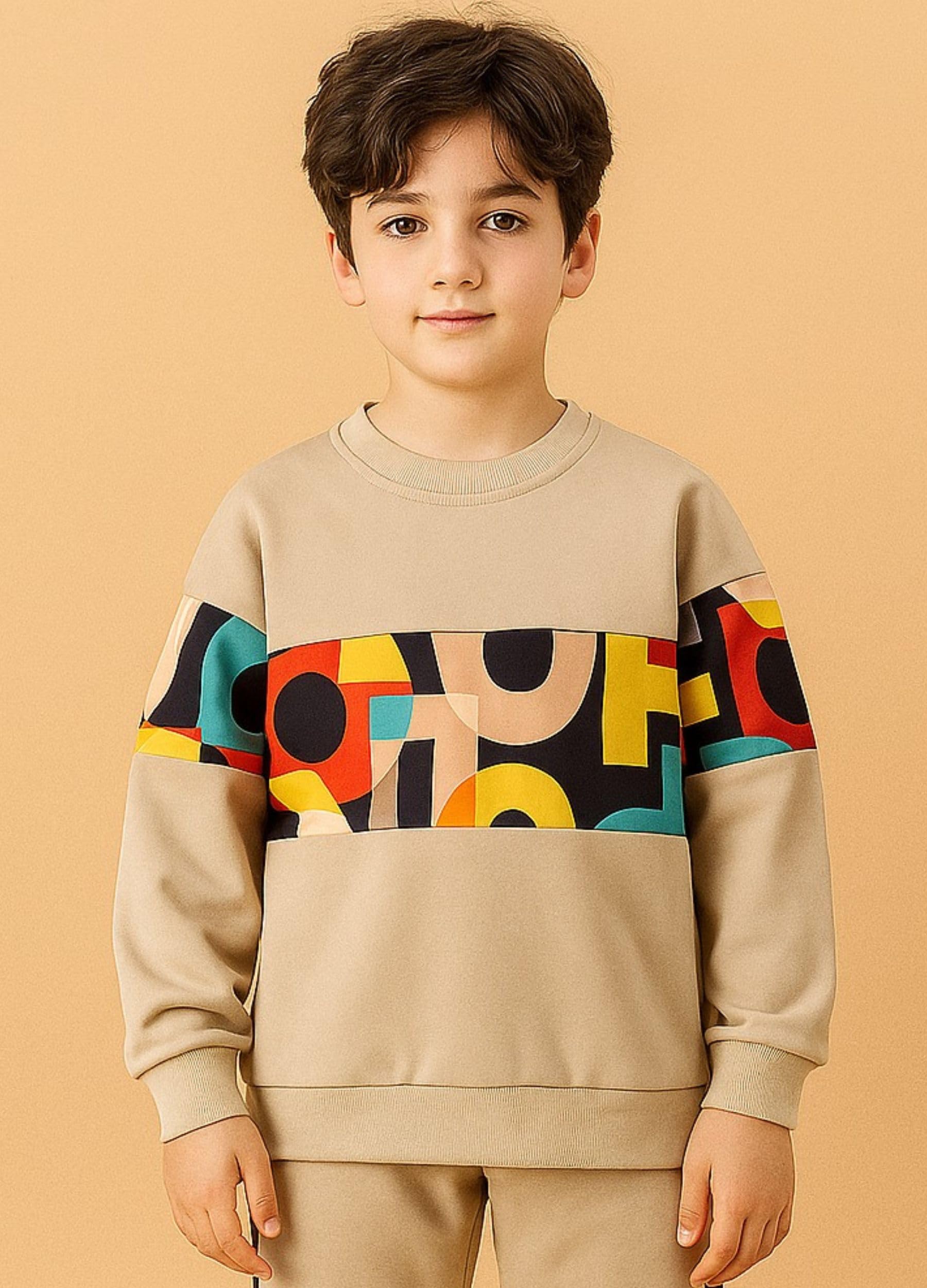 Jency Boys Cotton Blend Sweatshirt and Jogger Set - Image 2