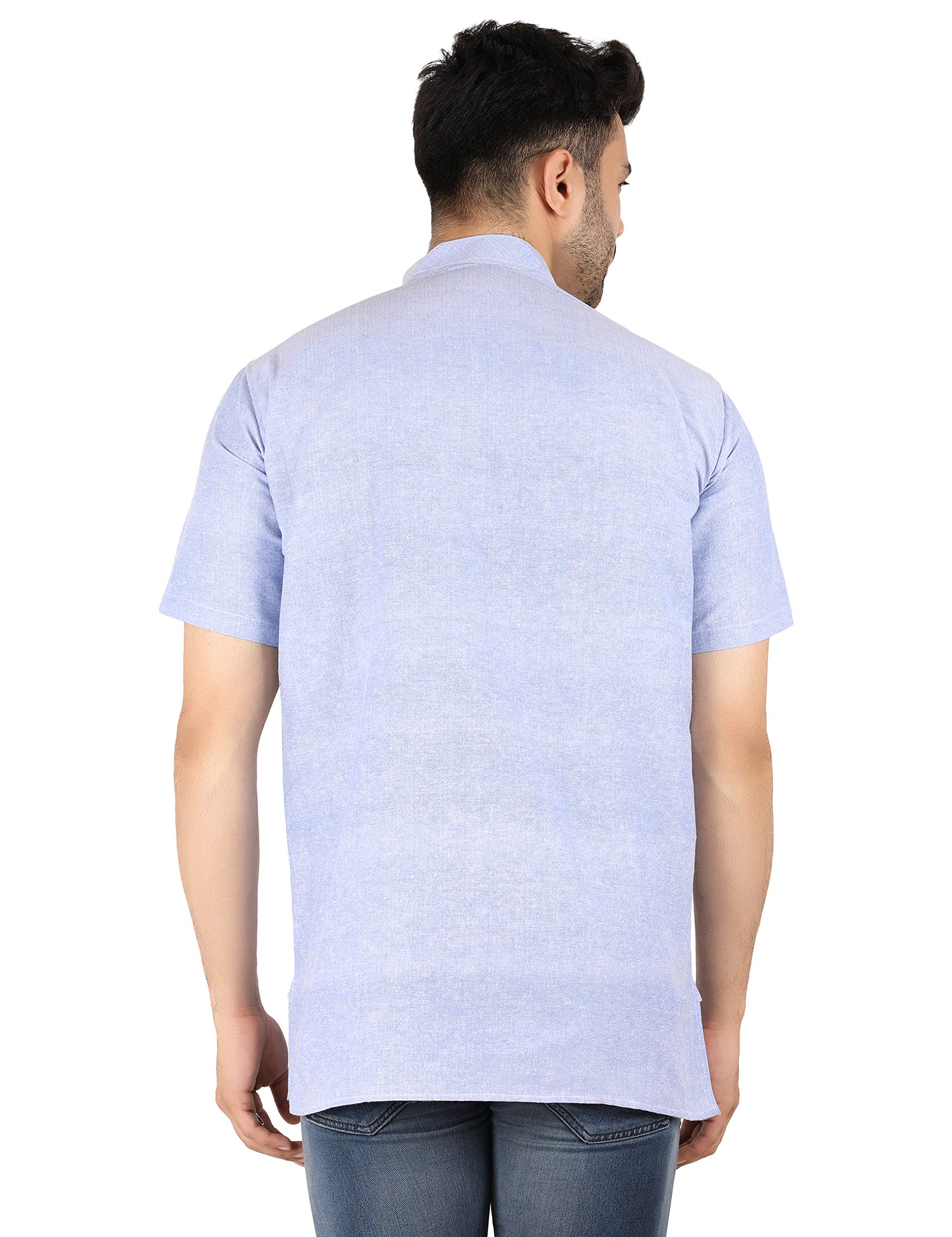 CHIKAN Men Cotton Kurta Half Sleeves - Image 2