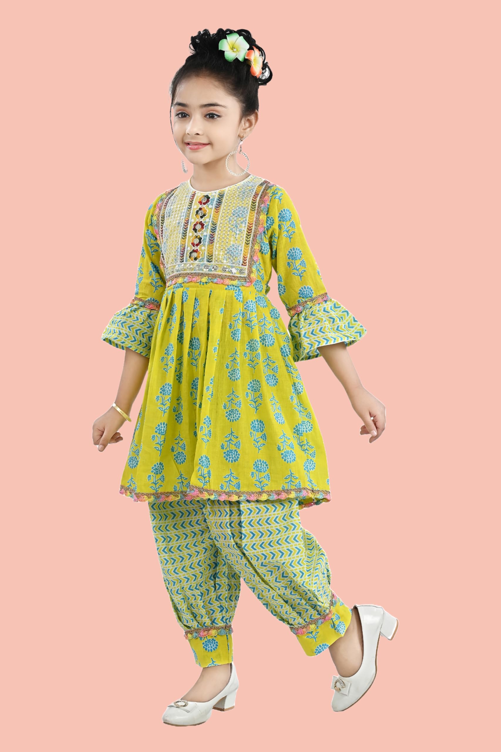 Arshia Fashions Girls Kurti & Dhoti Pant Set - Image 3