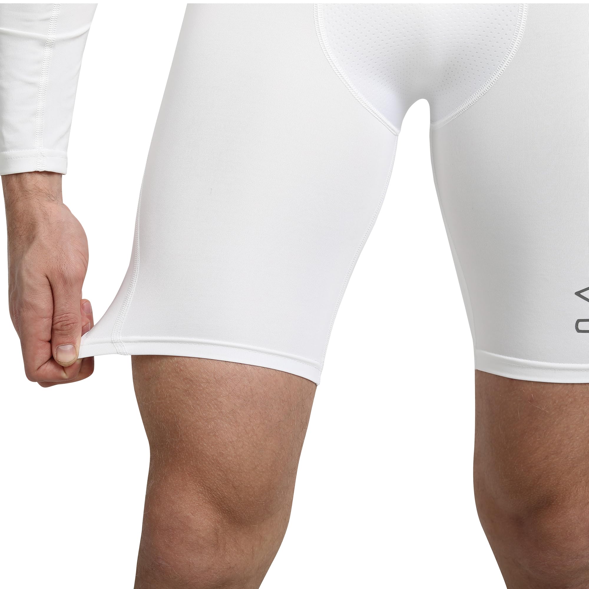 SHREY Compression Short Tights for Men - White - Image 4