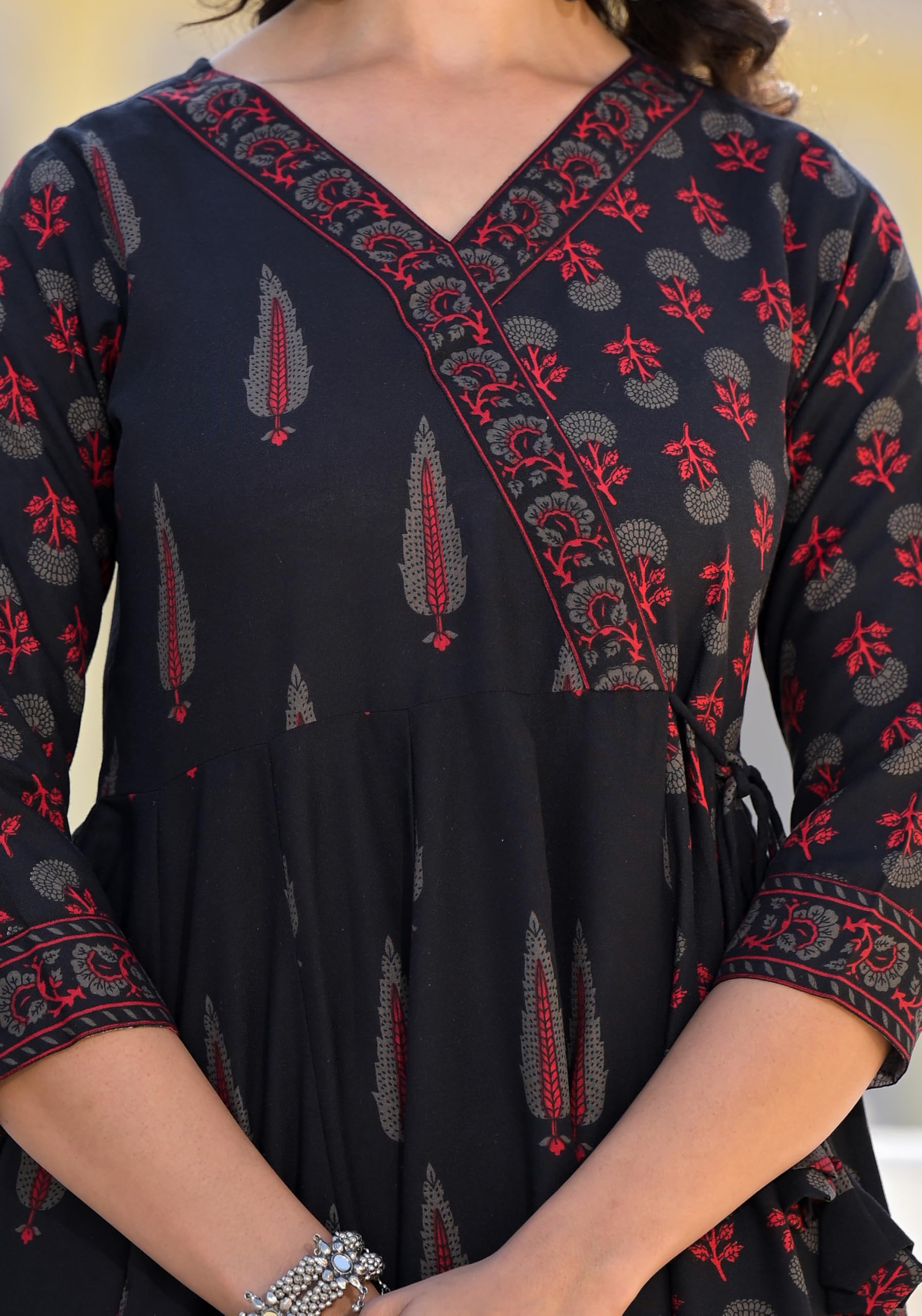 KLOSIA Women Printed Anarkali Kurta Set - Image 3