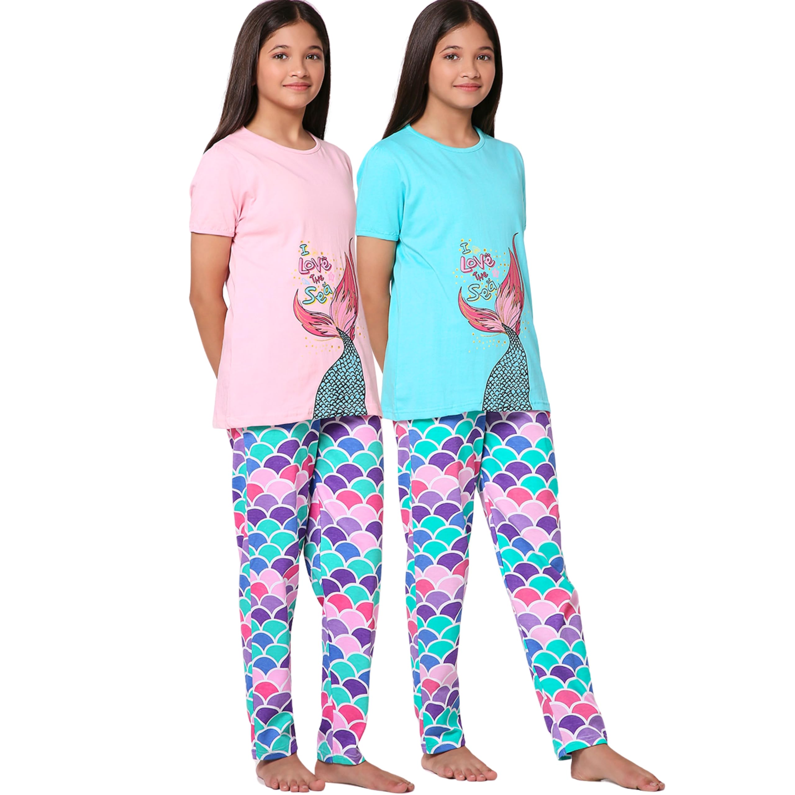 TotzTouch Mermaid Nightwear for Girls - Soft Cotton