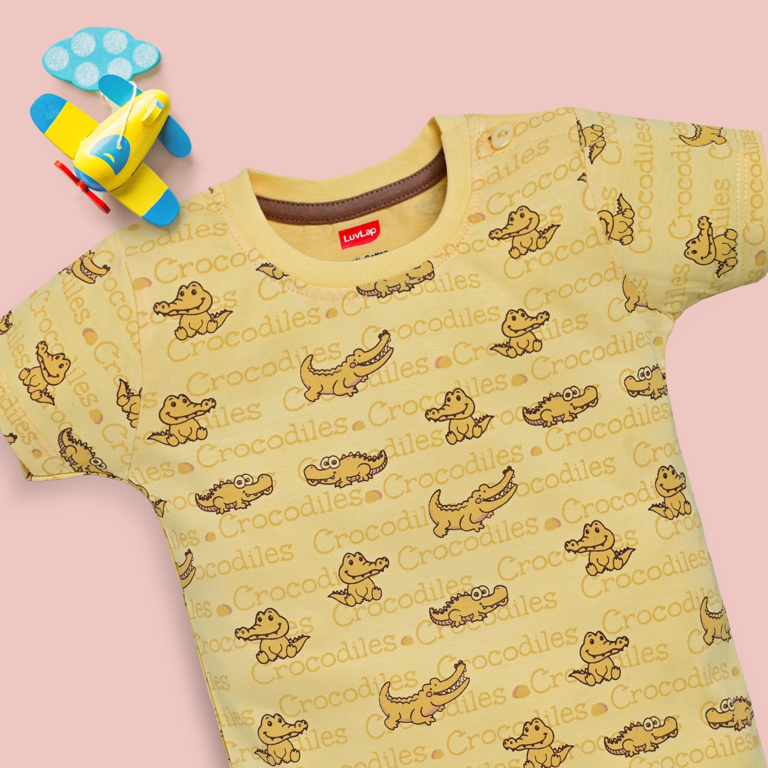 LuvLap Baby Boys Cotton T-Shirt & Shorts Set - Multicolor - Image 5