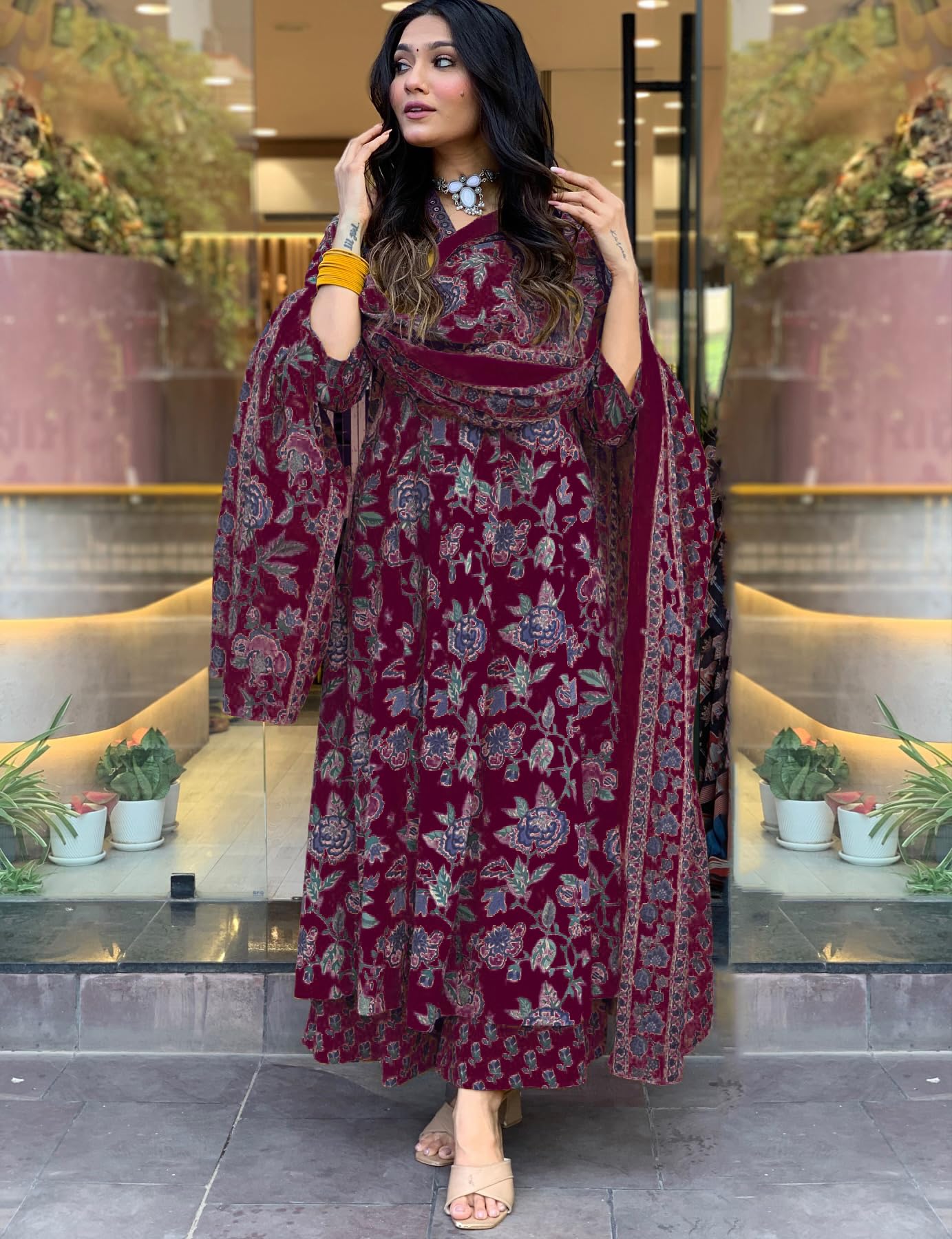 Anarkali Kurta Palazzo Set for Women - Image 5