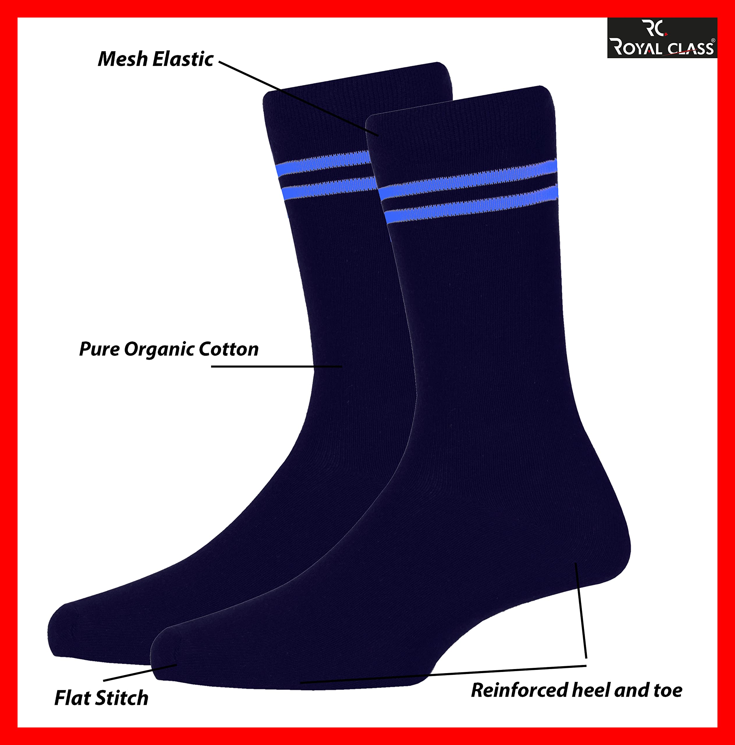 RC. ROYAL CLASS Navy Blue Calf Length School for Boys & Girls - Image 5
