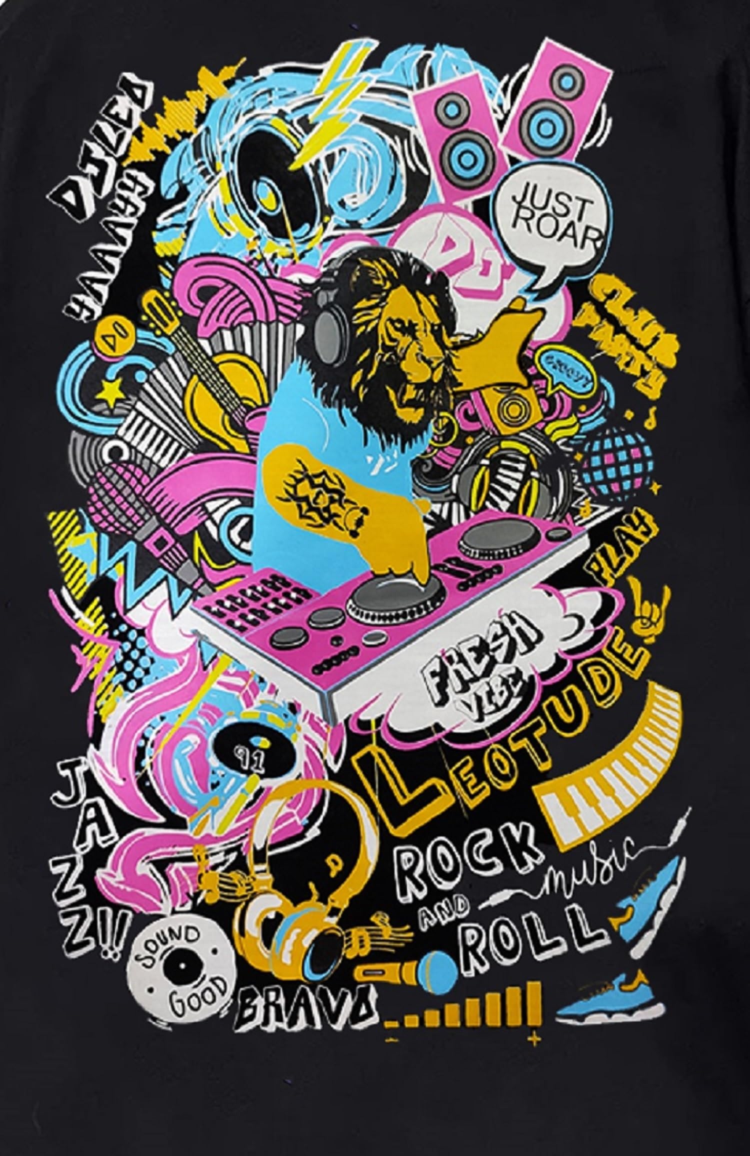 LEOTUDE Men's Cottonblend T-Shirt - Black - Image 3