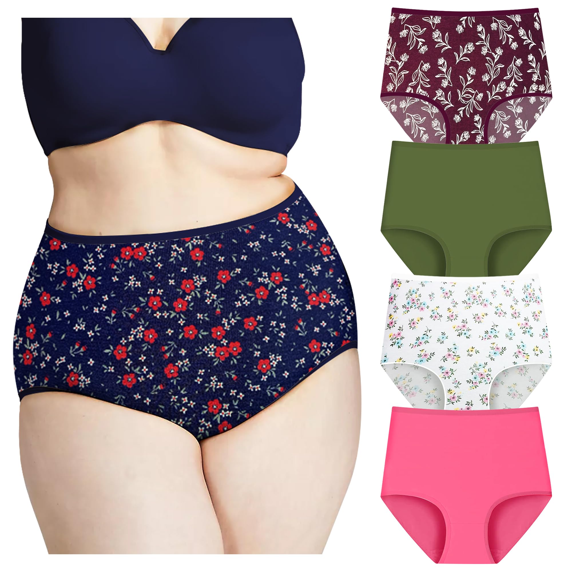 Pepperika Cotton Panties for Women - Multicolour