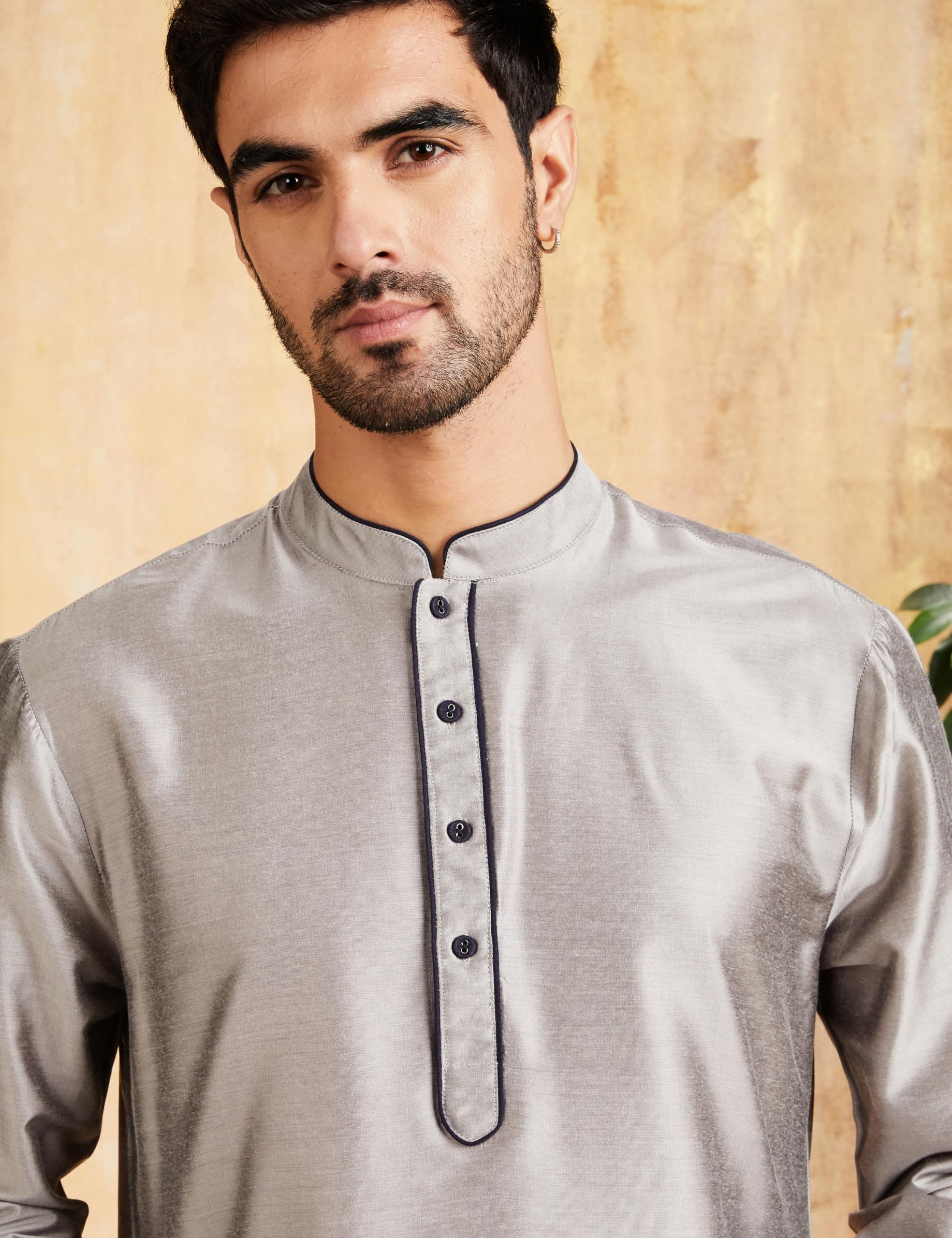 Amazon Men Kurta Sets - Grey - Image 5