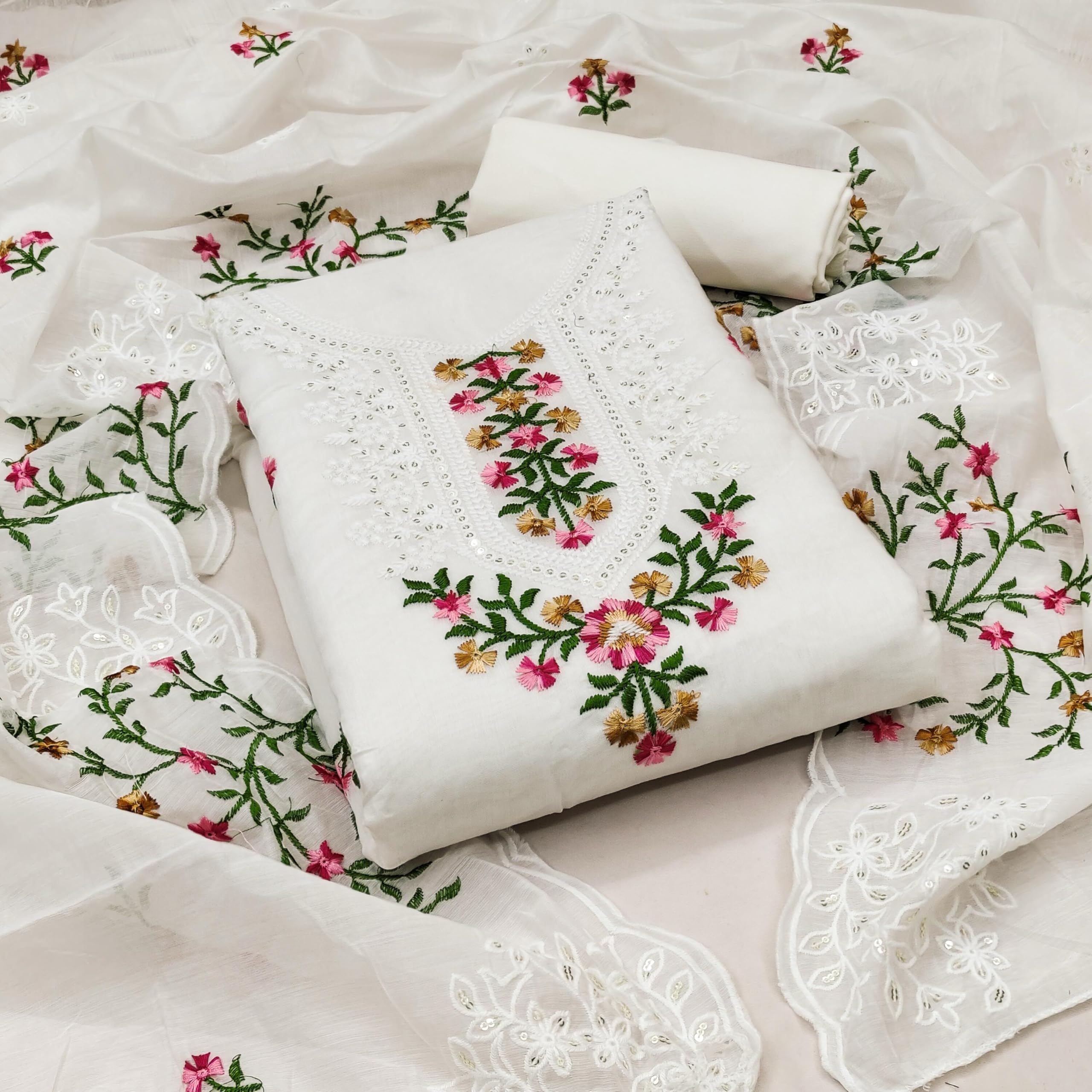 Sidhidata Salwar Suit - White Cotton - Image 3