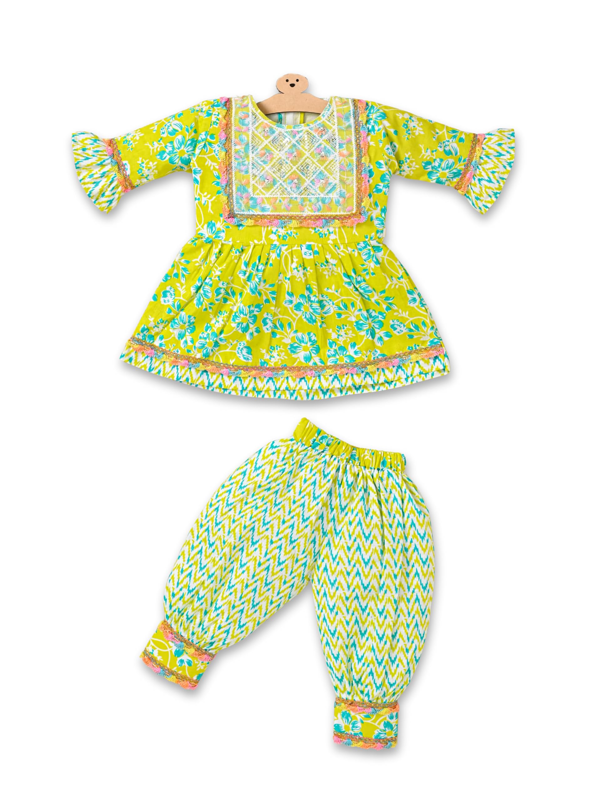 GarbGlide Baby Girls Yellow Ethnic Clothing Set