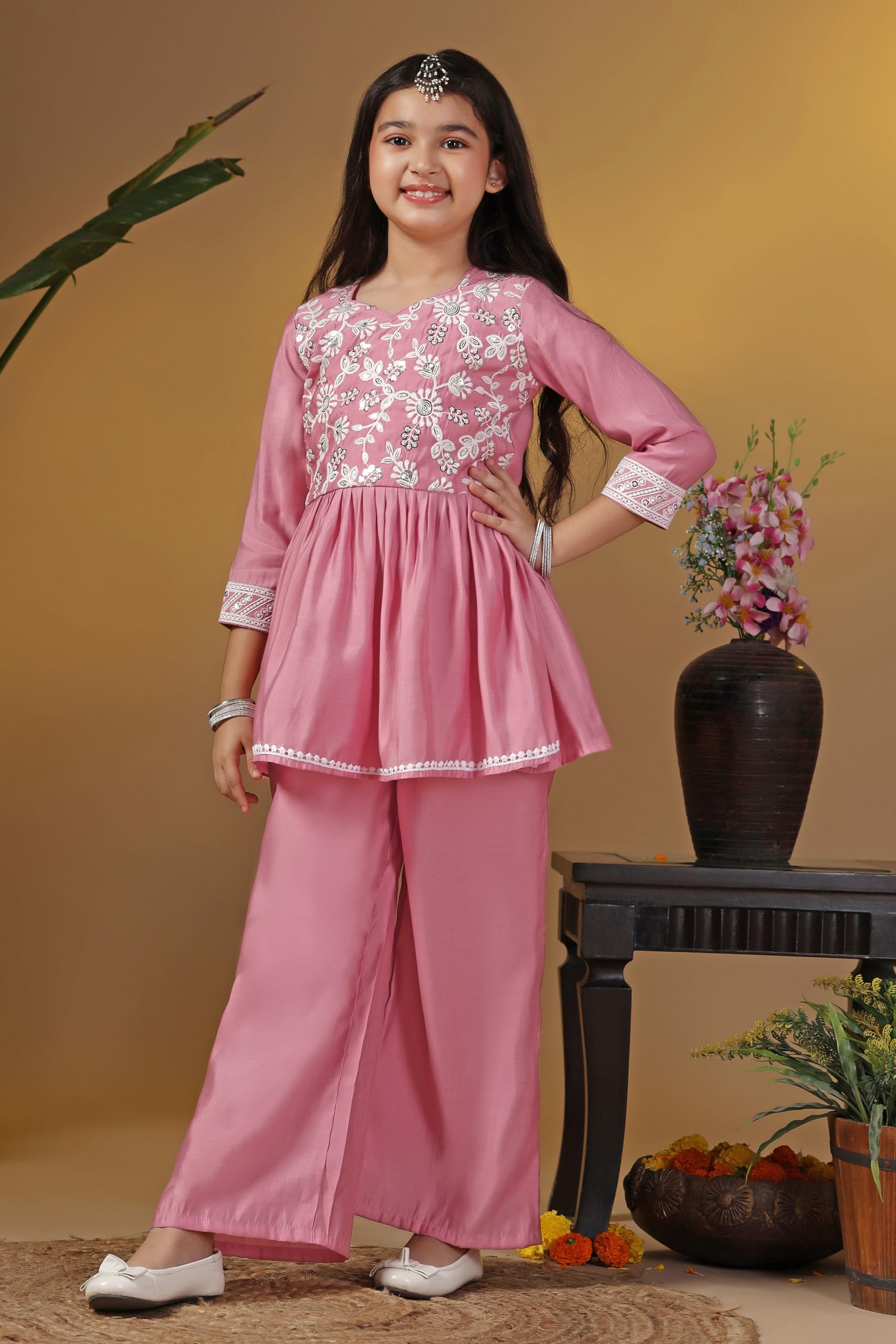 Silk Blend Salwar Suit for Girls - Image 5