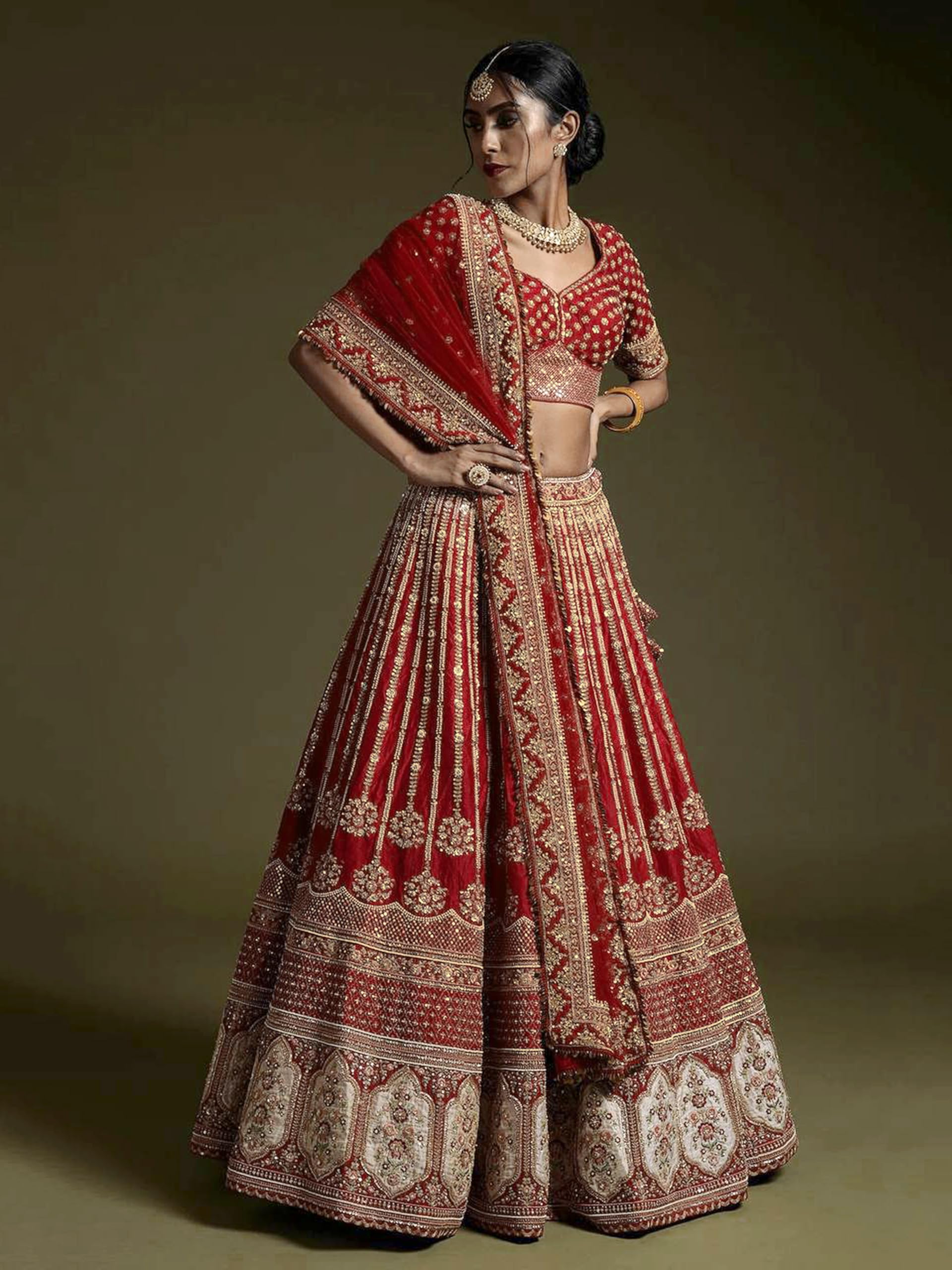 TRENDMALLS Lehenga Choli - Maroon - Image 5
