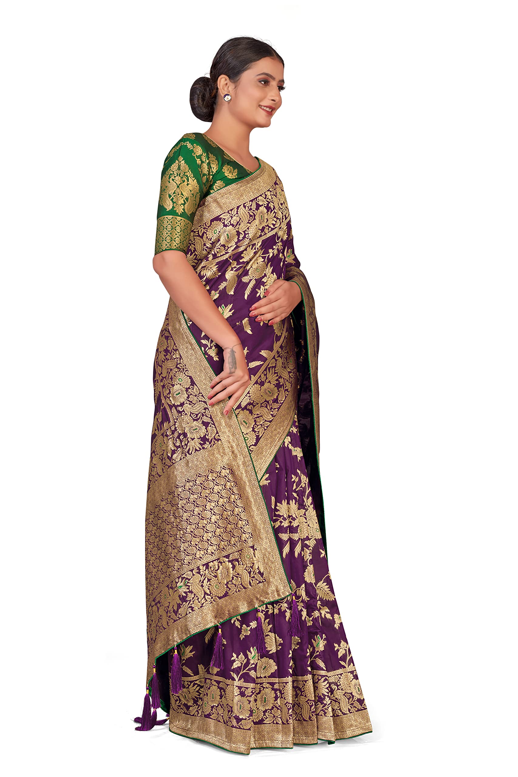 Monjolika Banarasi Silk Saree for Women - Image 3