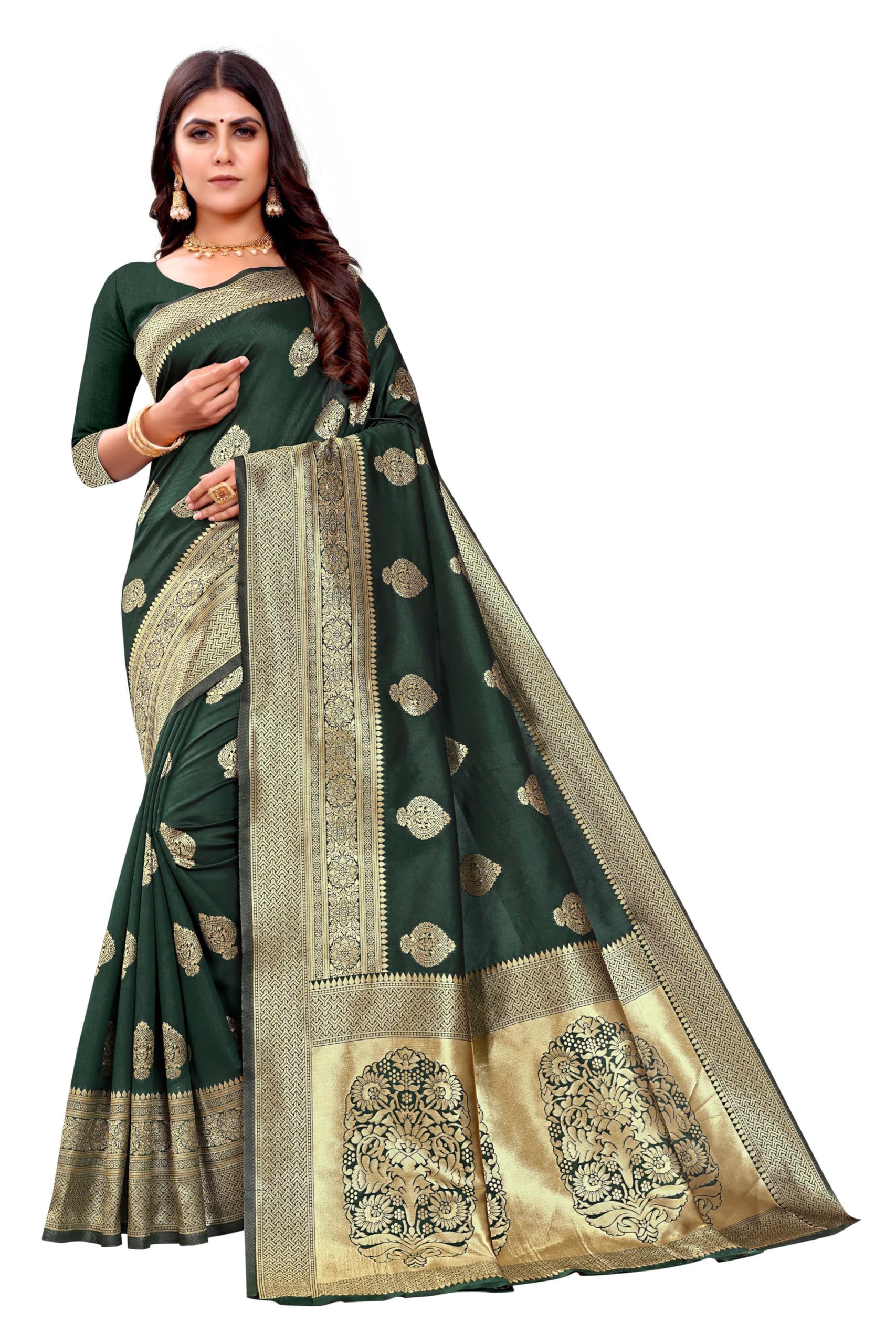 Sugathari Banarasi Kanjivaram Silk Saree for Women - Image 2