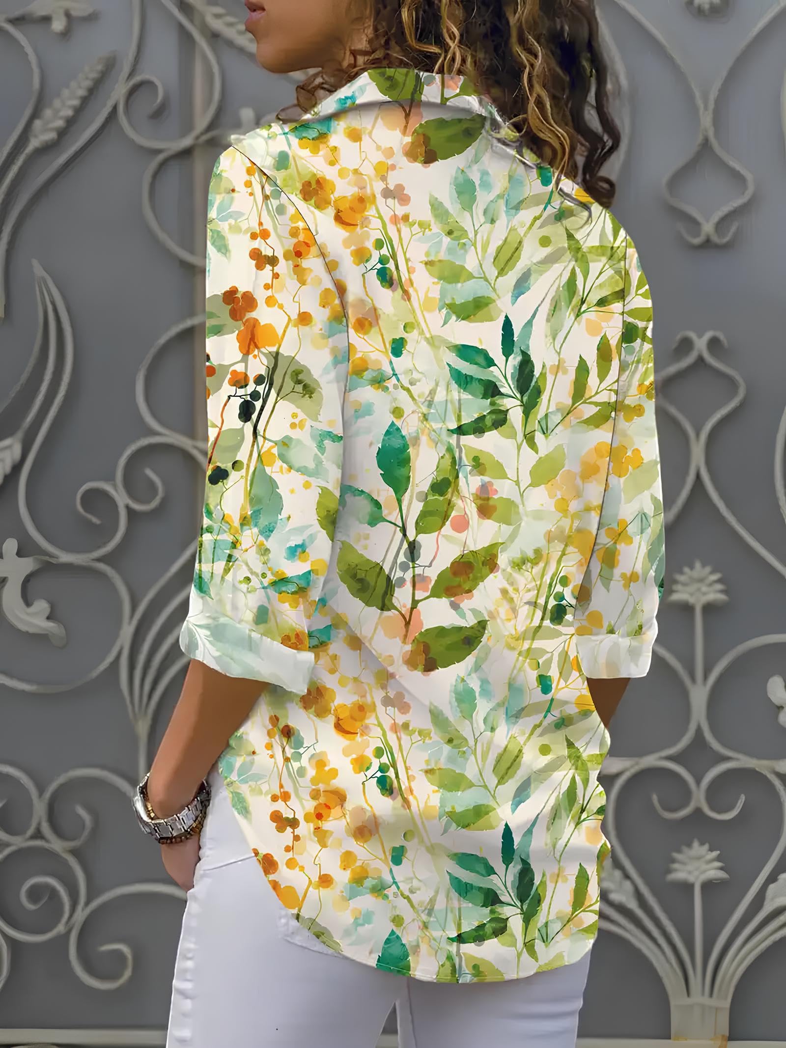 Gufrina Women's Floral Printed Western Shirt - Image 4