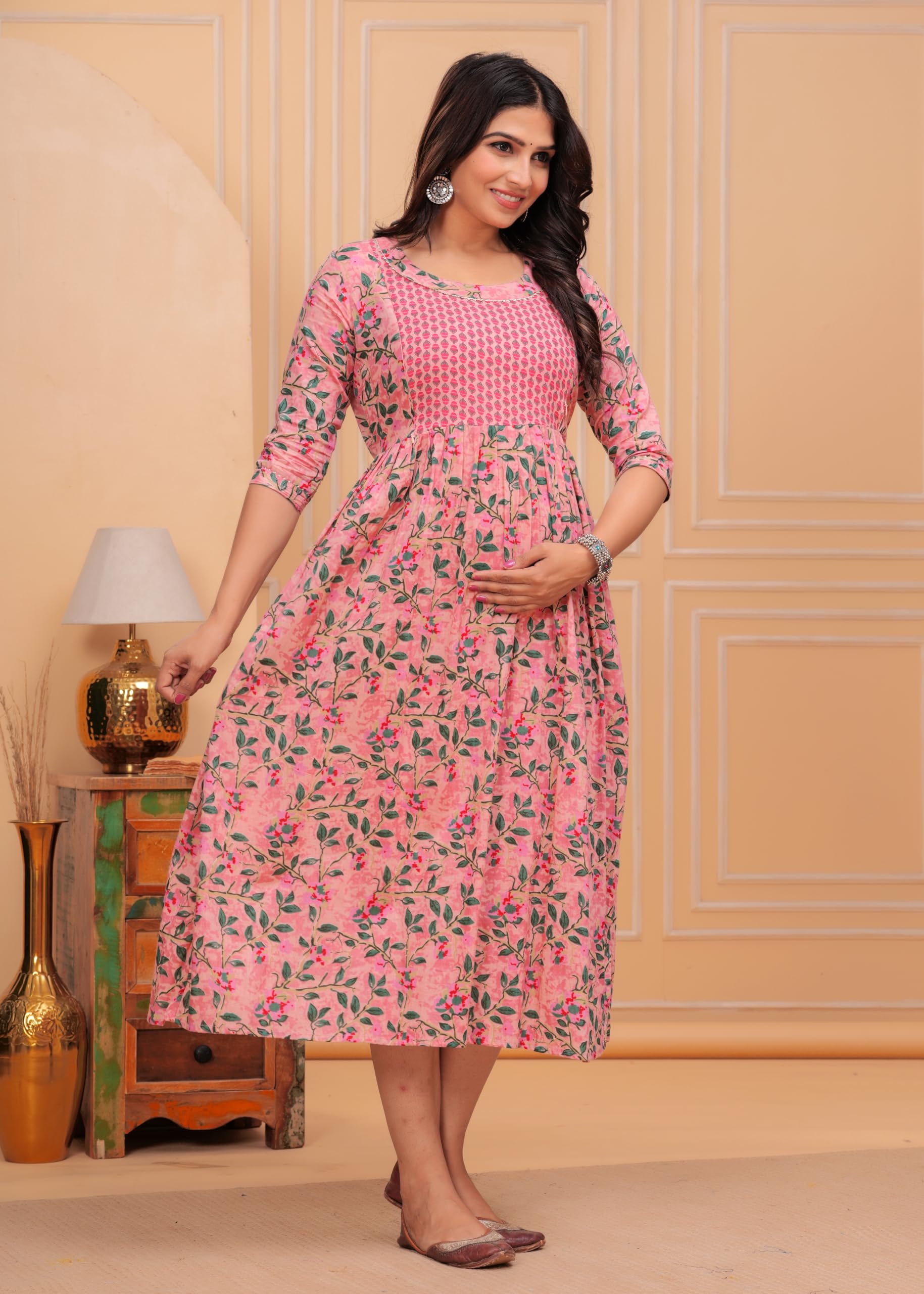 Maternity Kurti with Zipper Feeding for Women - Image 3