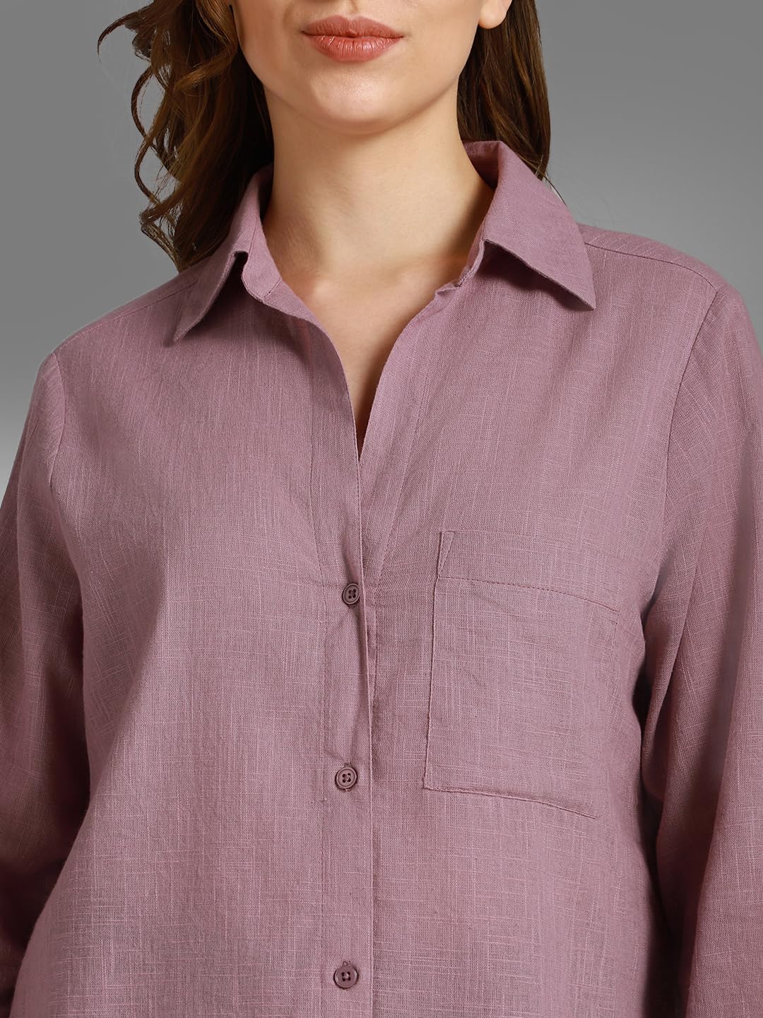 HIGH STAR Women's Oversized Shirt - Purple - Image 4