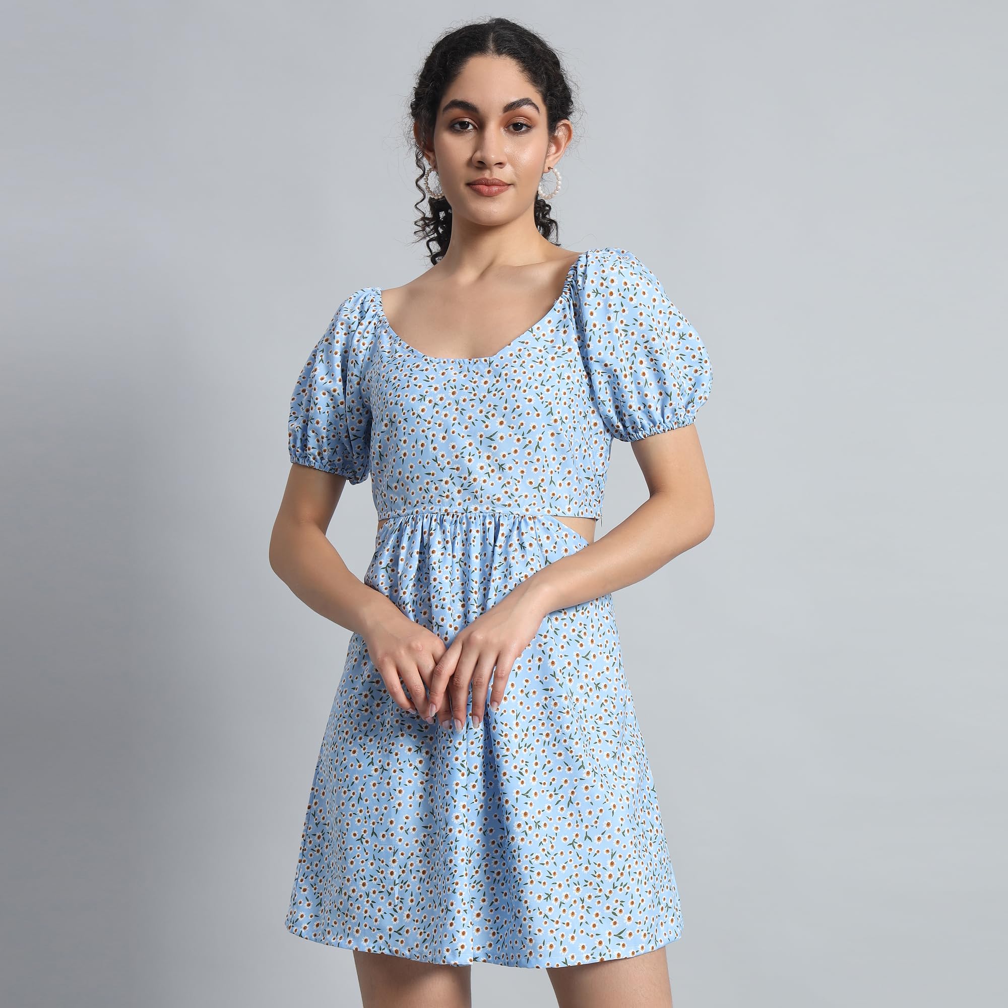 Mehrang Women's Blue Floral Print Dress - Image 2