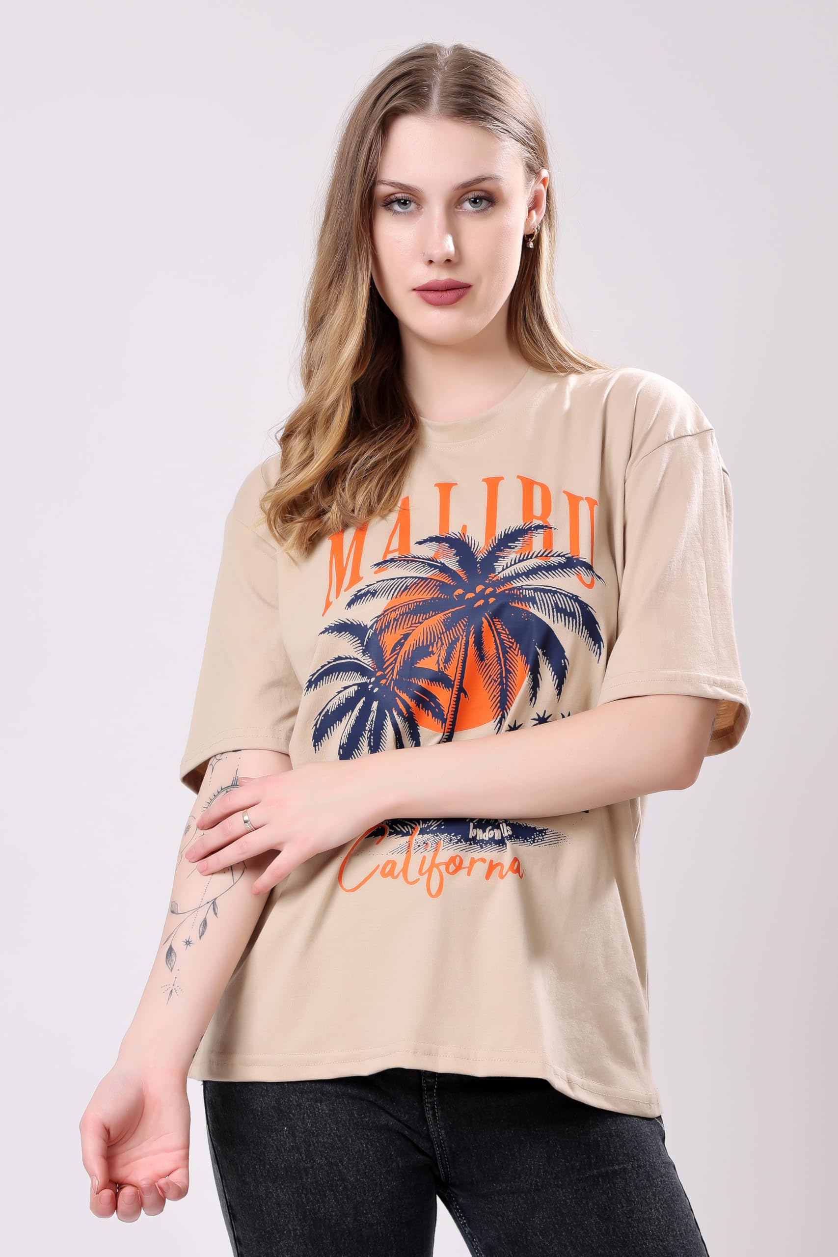 London Hills Women's Oversized Tshirt - Cream Green - Image 5