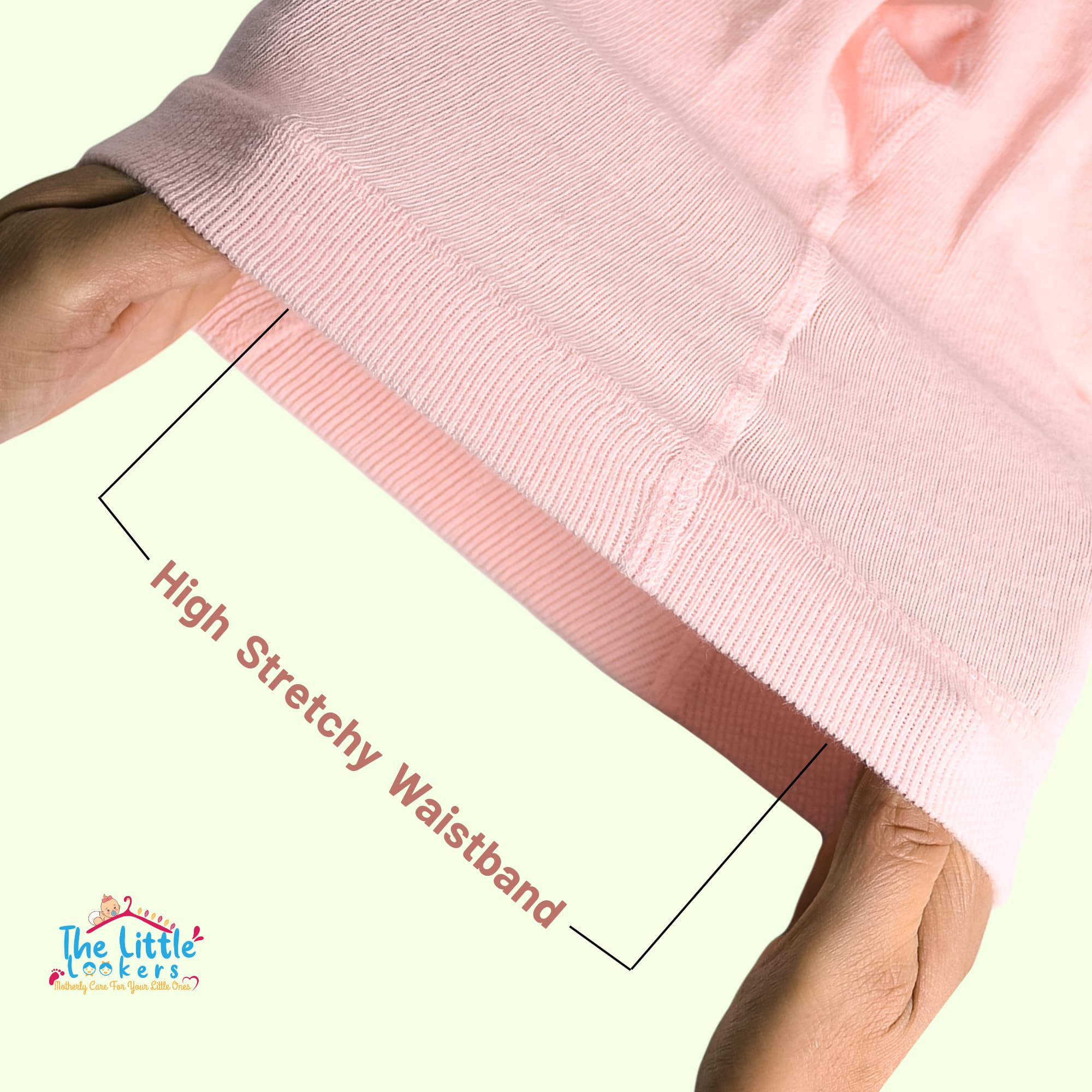 THE LITTLE LOOKERS Baby Tights - Seamless Knit Cotton - Image 4