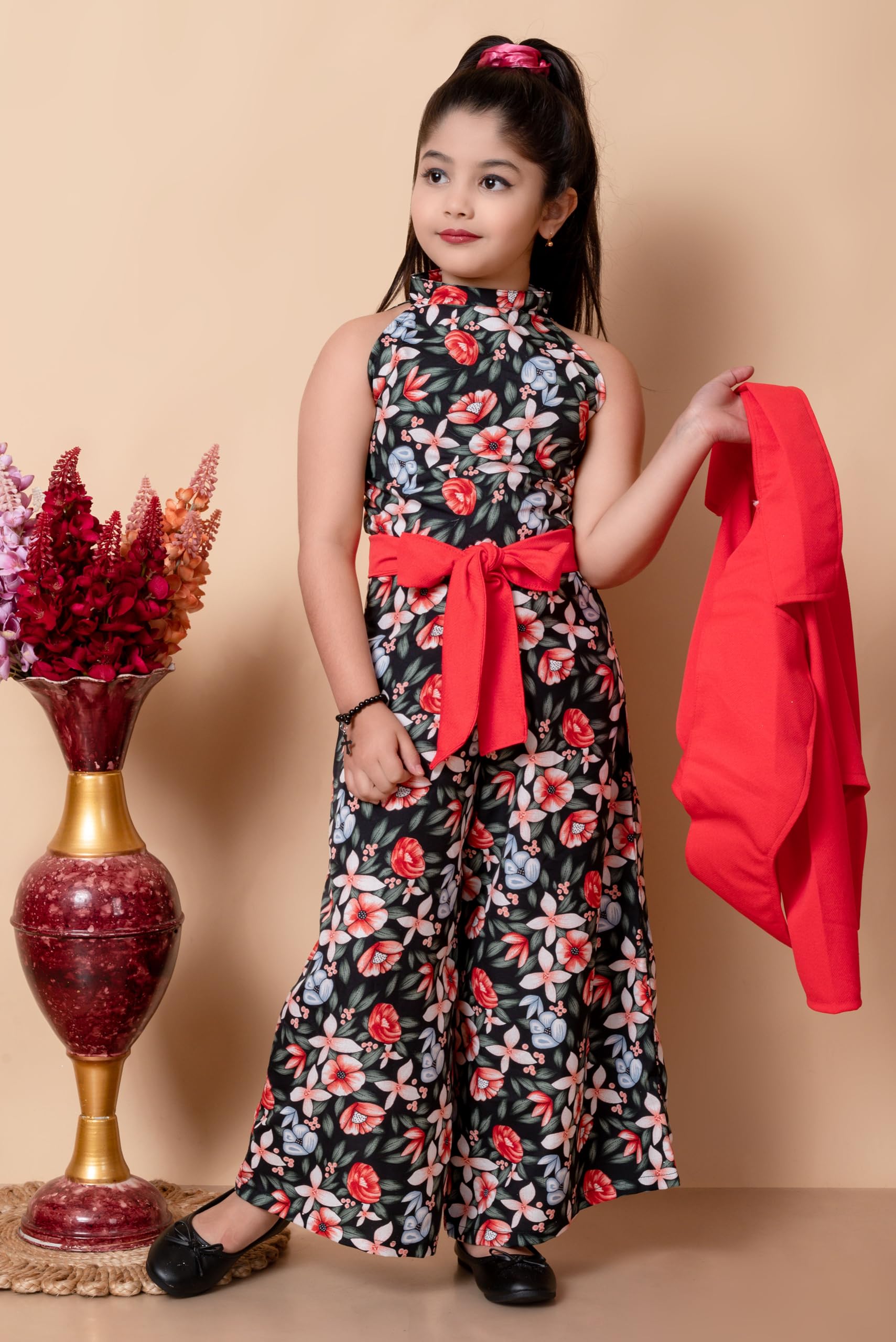 SPAMitude Girls Floral Jumpsuit - Image 3