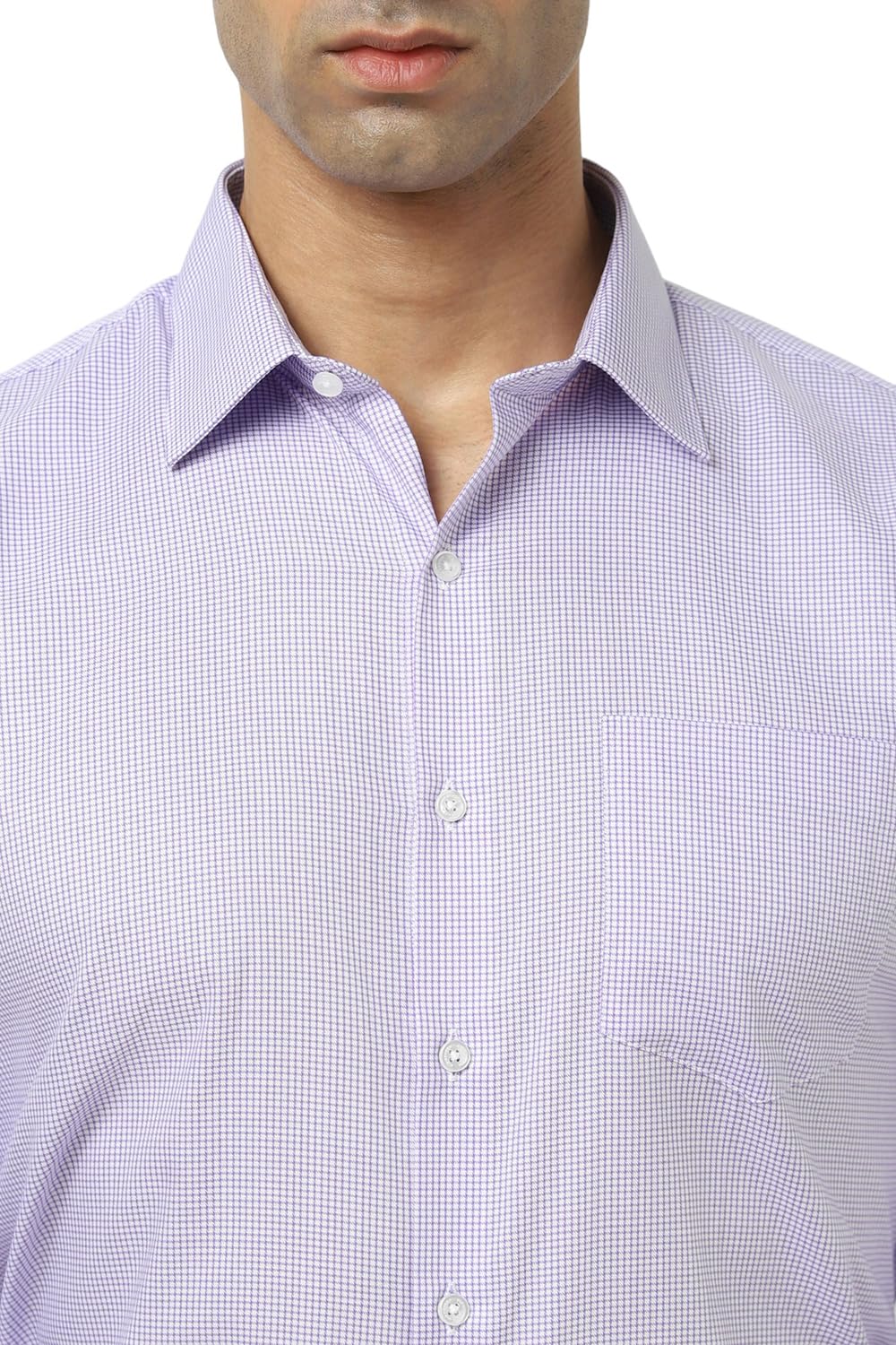 Van Heusen Men's Lavender Checkered Shirt - Image 4