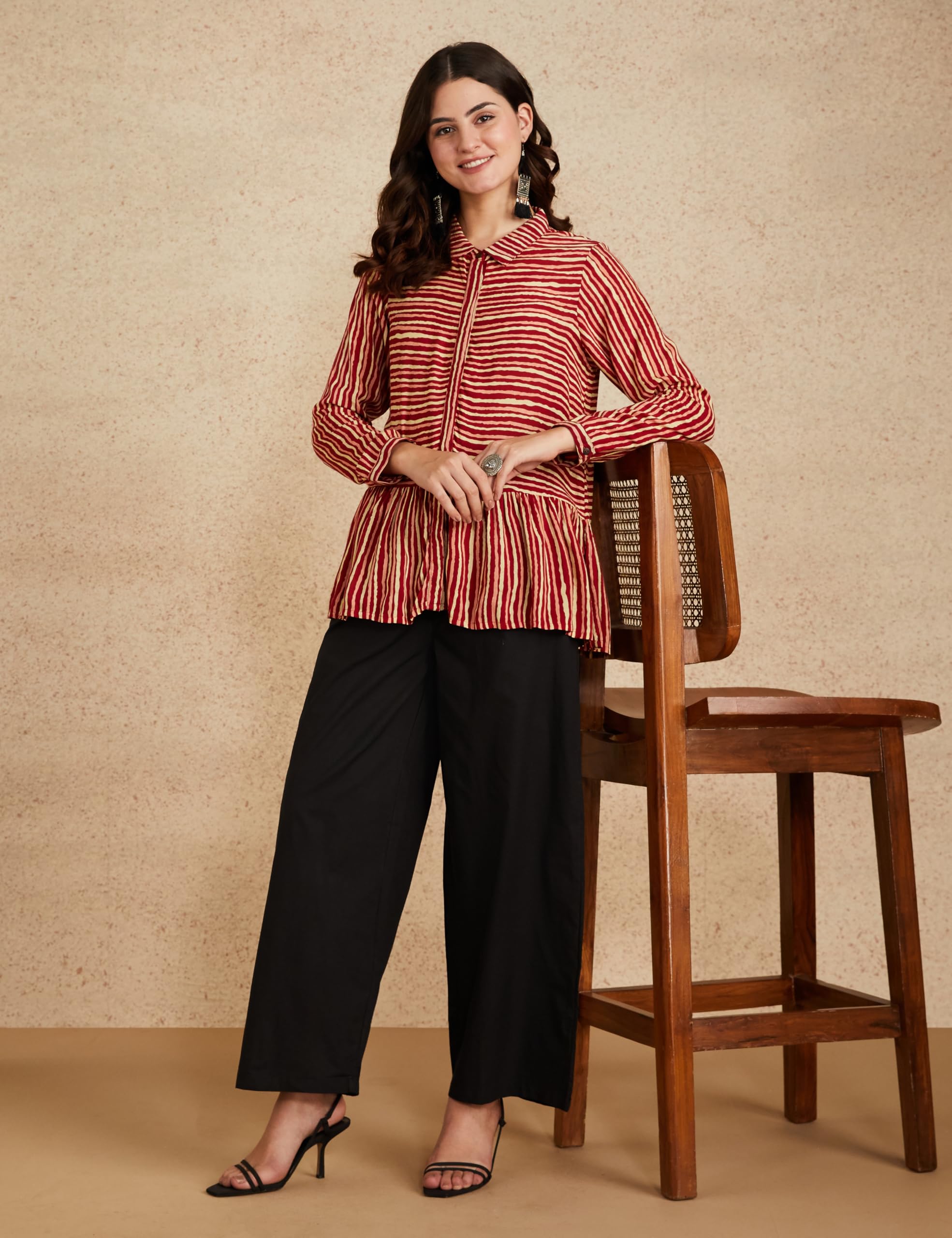 Myx Women's Cotton Palazzo - Black - Image 3