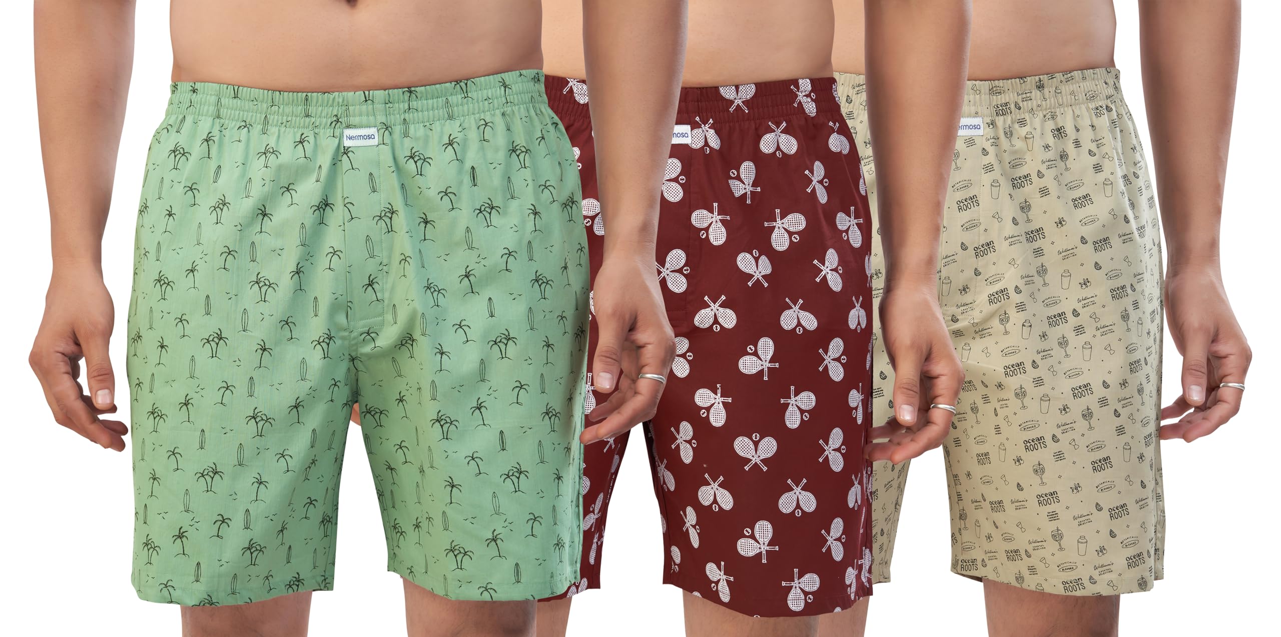 Nermosa Men Cotton Boxer Shorts